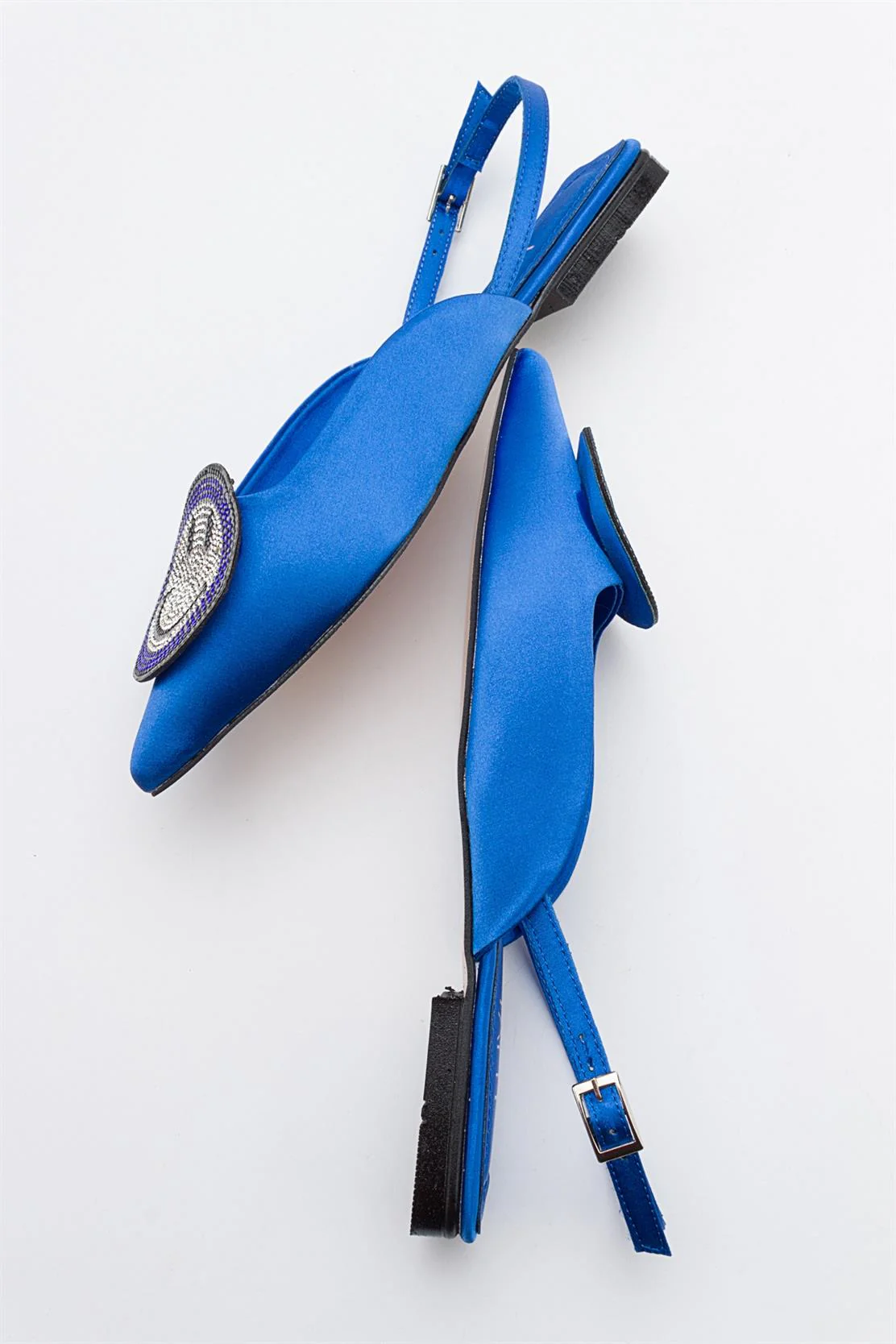 Gevel - Powder Blue Satin Ballet Flat (Women) - Image 4