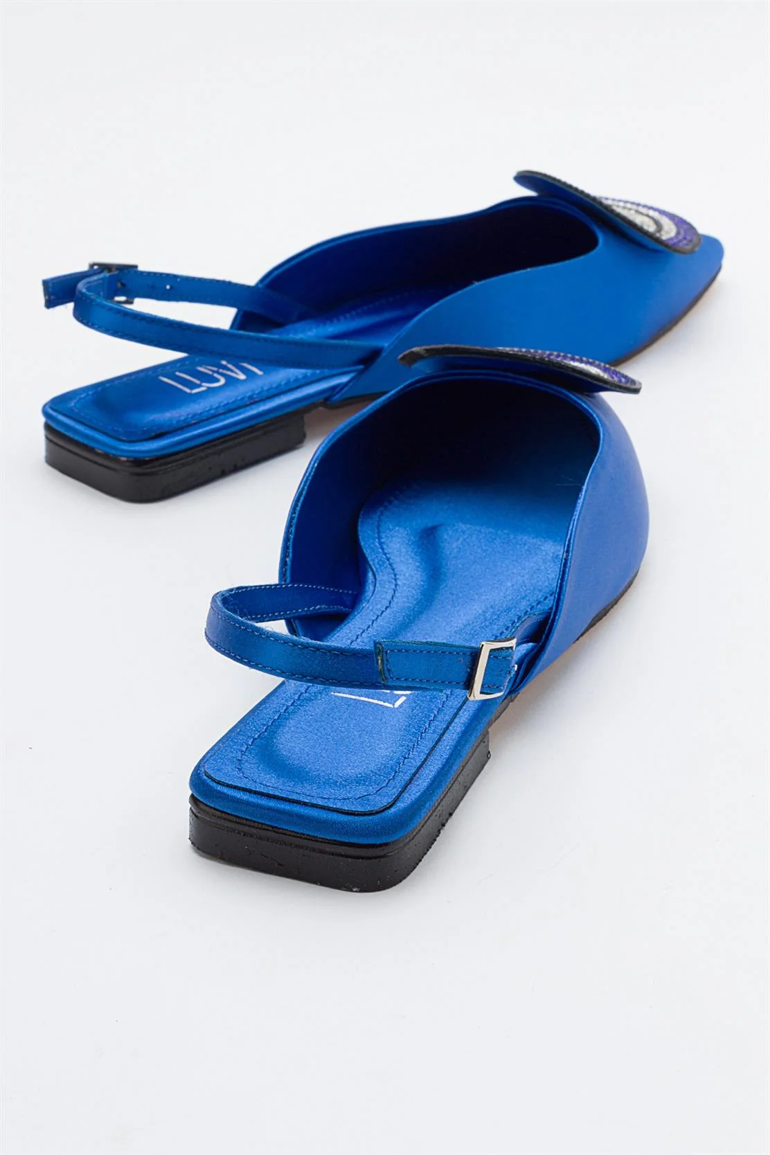 Gevel - Powder Blue Satin Ballet Flat (Women) - Image 5