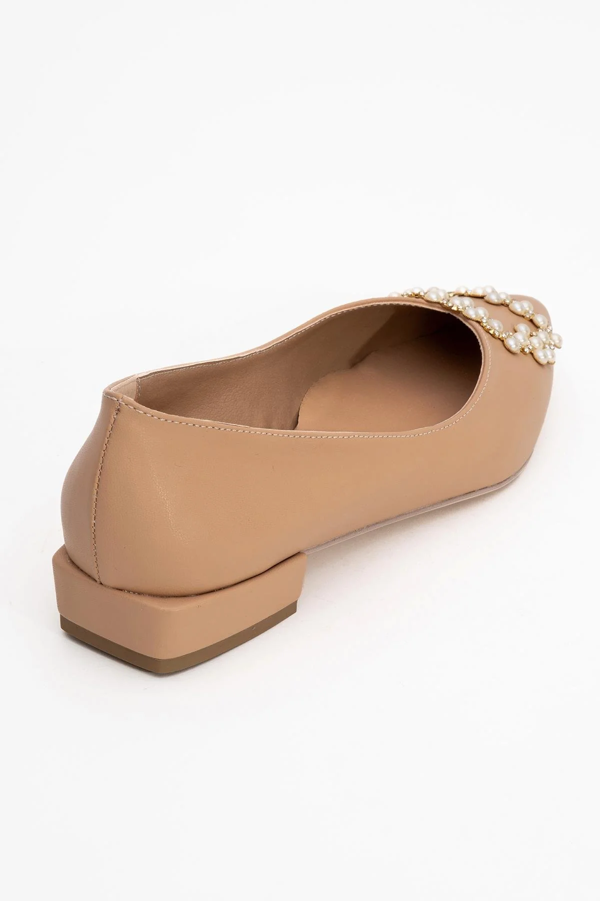 Ghent - Beige Pearl-Embellished Ballet Flat (Women) - Image 5