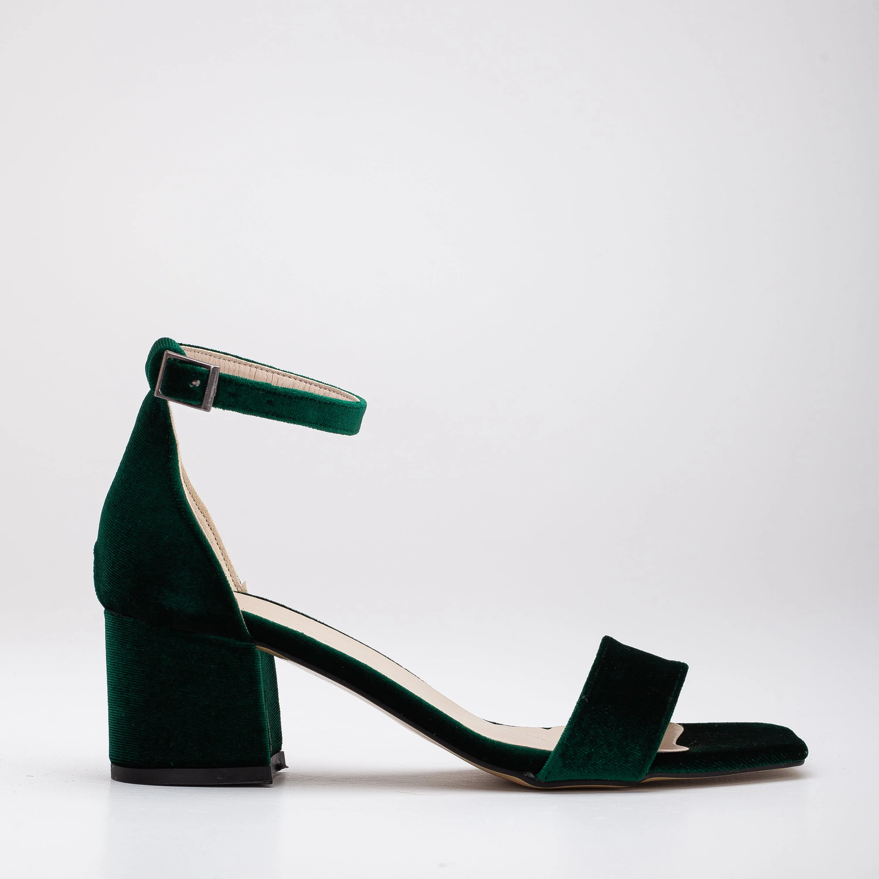 Hera - Emerald Green Sandals with Ribbon - Image 7