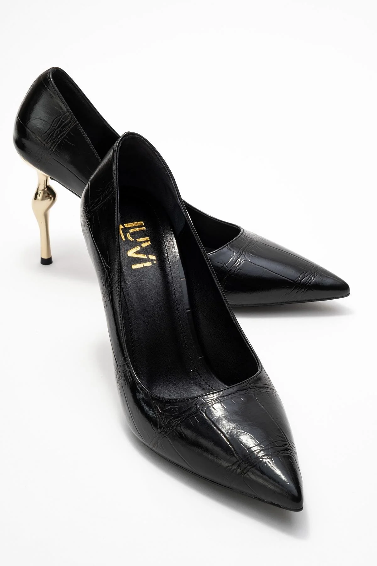 Hudson - Black Stiletto Heel Shoe (Women)