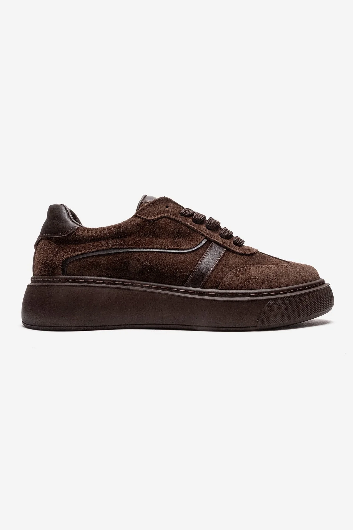 IVARA - Brown Suede Genuine Leather Everyday Sneaker (Women) - Image 4