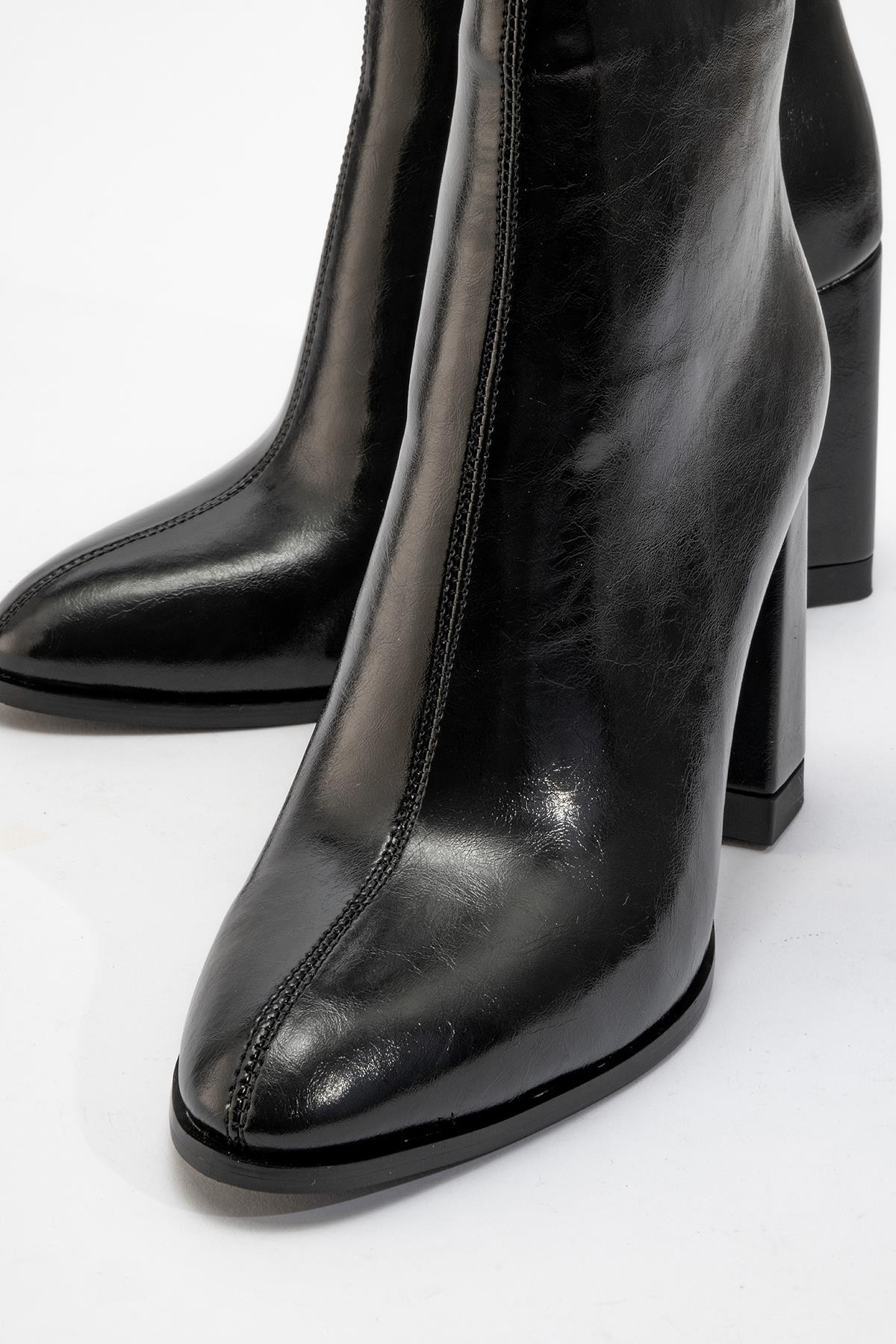 Jewel Black Cilt High Heel Boot (Women) - Image 3
