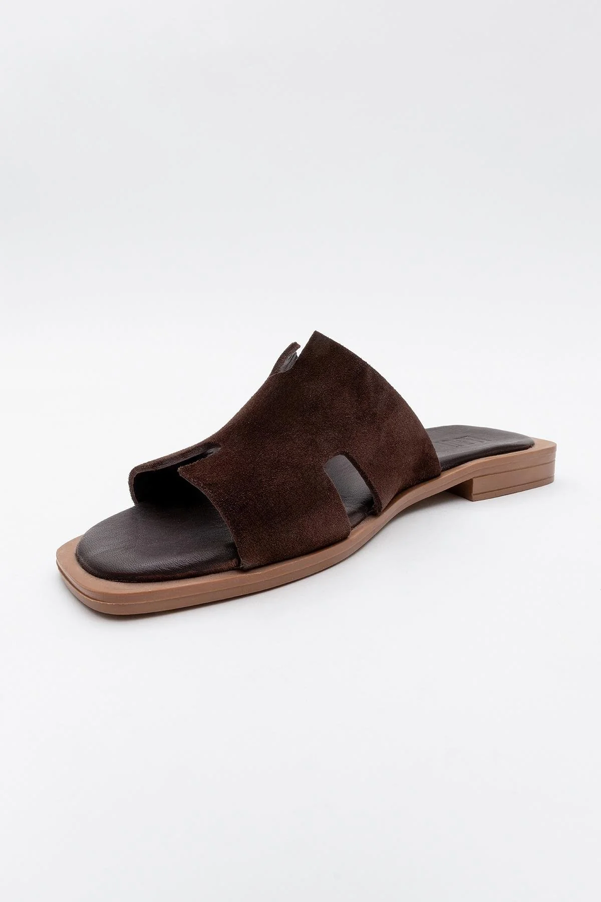 Jez - Brown Suede Leather Slide Sandal (Women) - Image 3