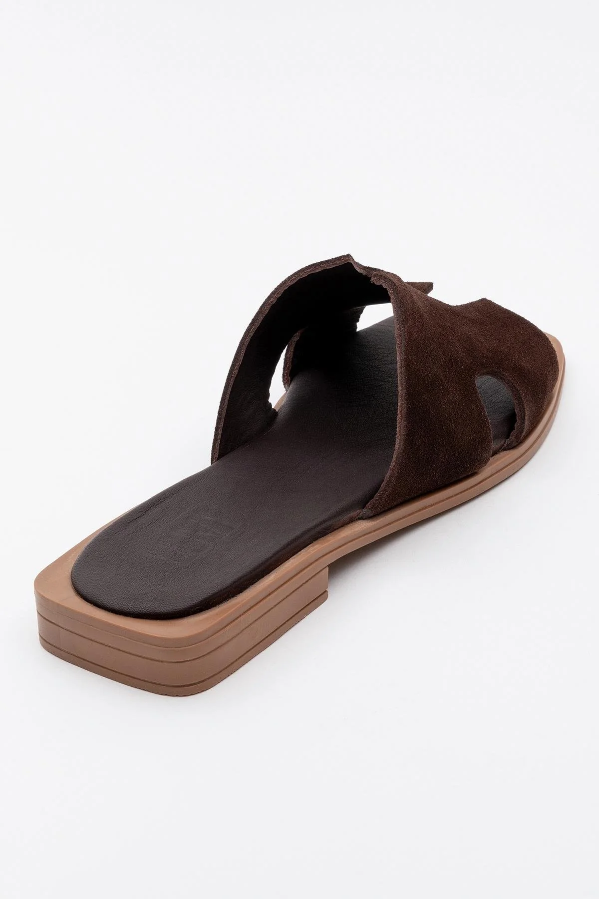 Jez - Brown Suede Leather Slide Sandal (Women) - Image 4