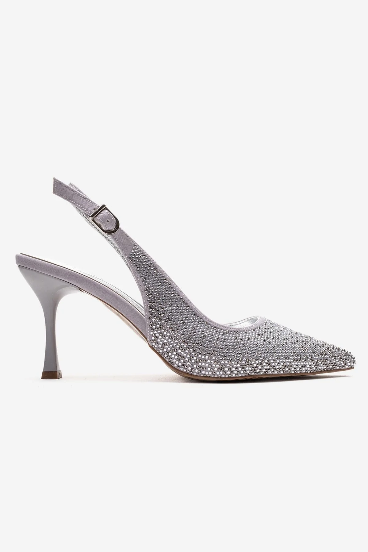 JOHANNA - Silver Jeweled Slingback Stiletto Pump (Women) - Image 4