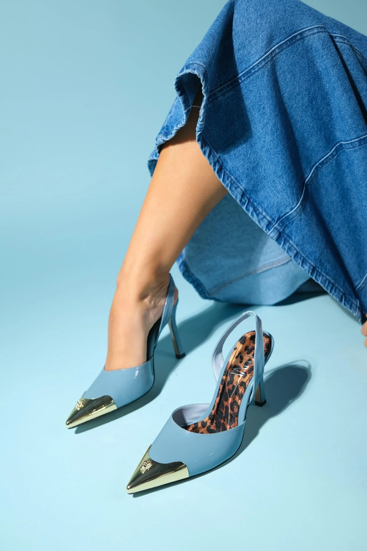 Jubez - Blue Patent Slim Heel Pump (Women) - Image 4