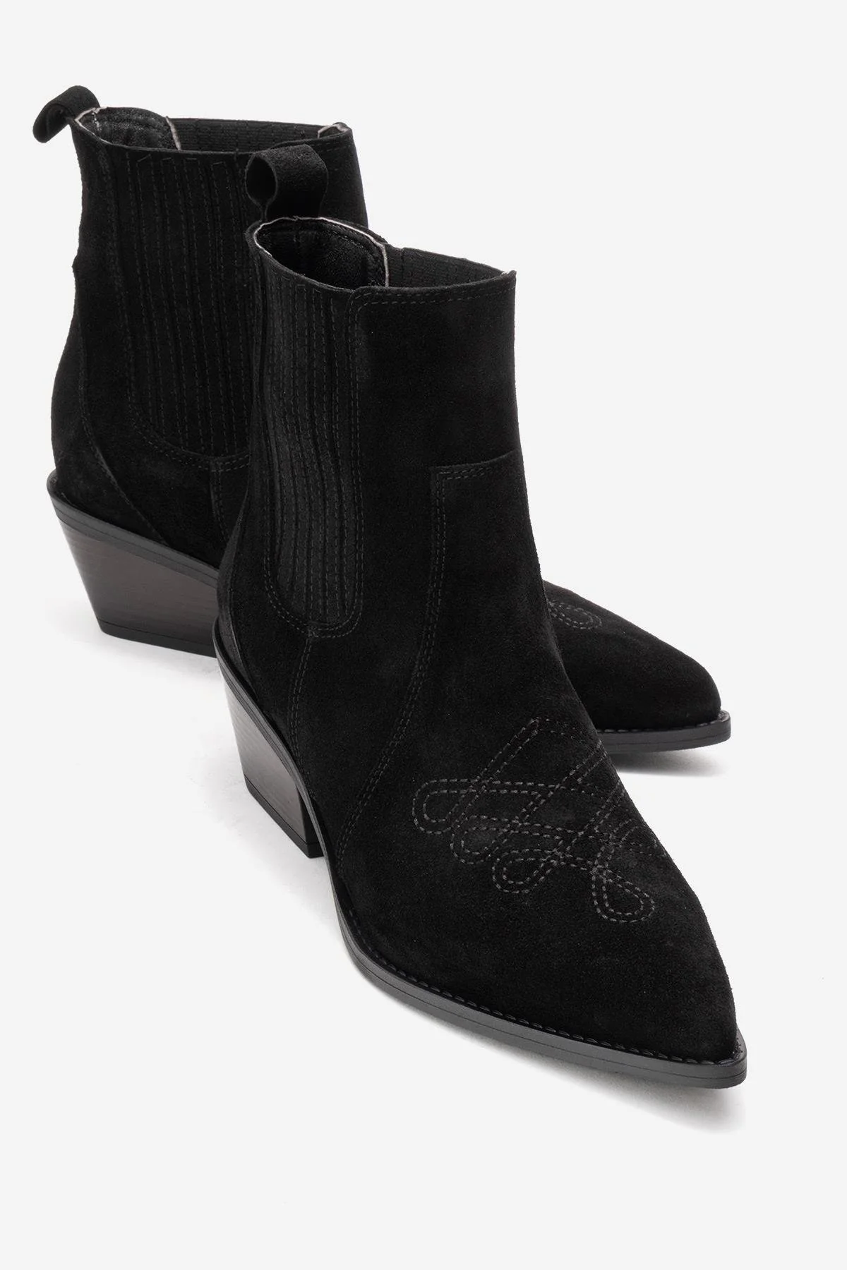 Julieta - Black Genuine Leather Western Boot (Women)