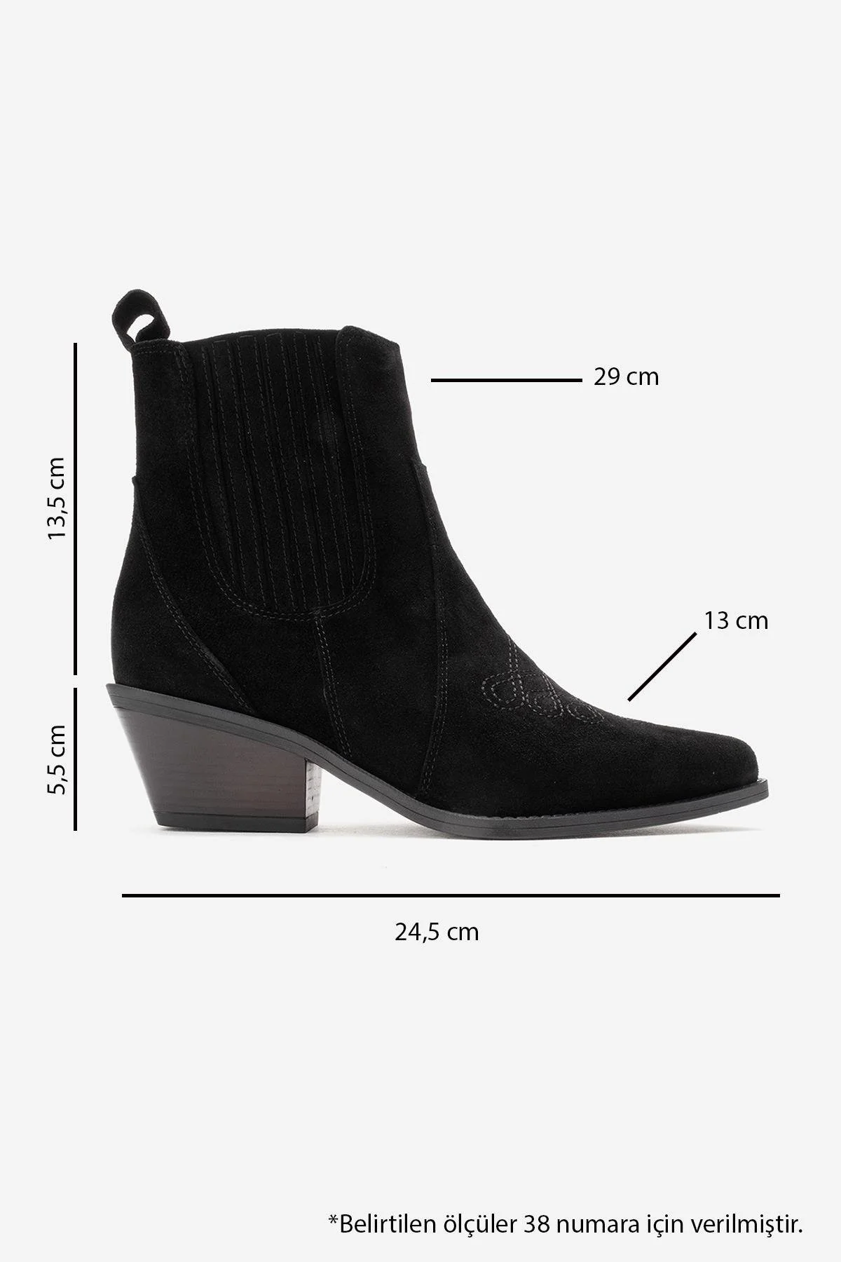 Julieta - Black Genuine Leather Western Boot (Women) - Image 6