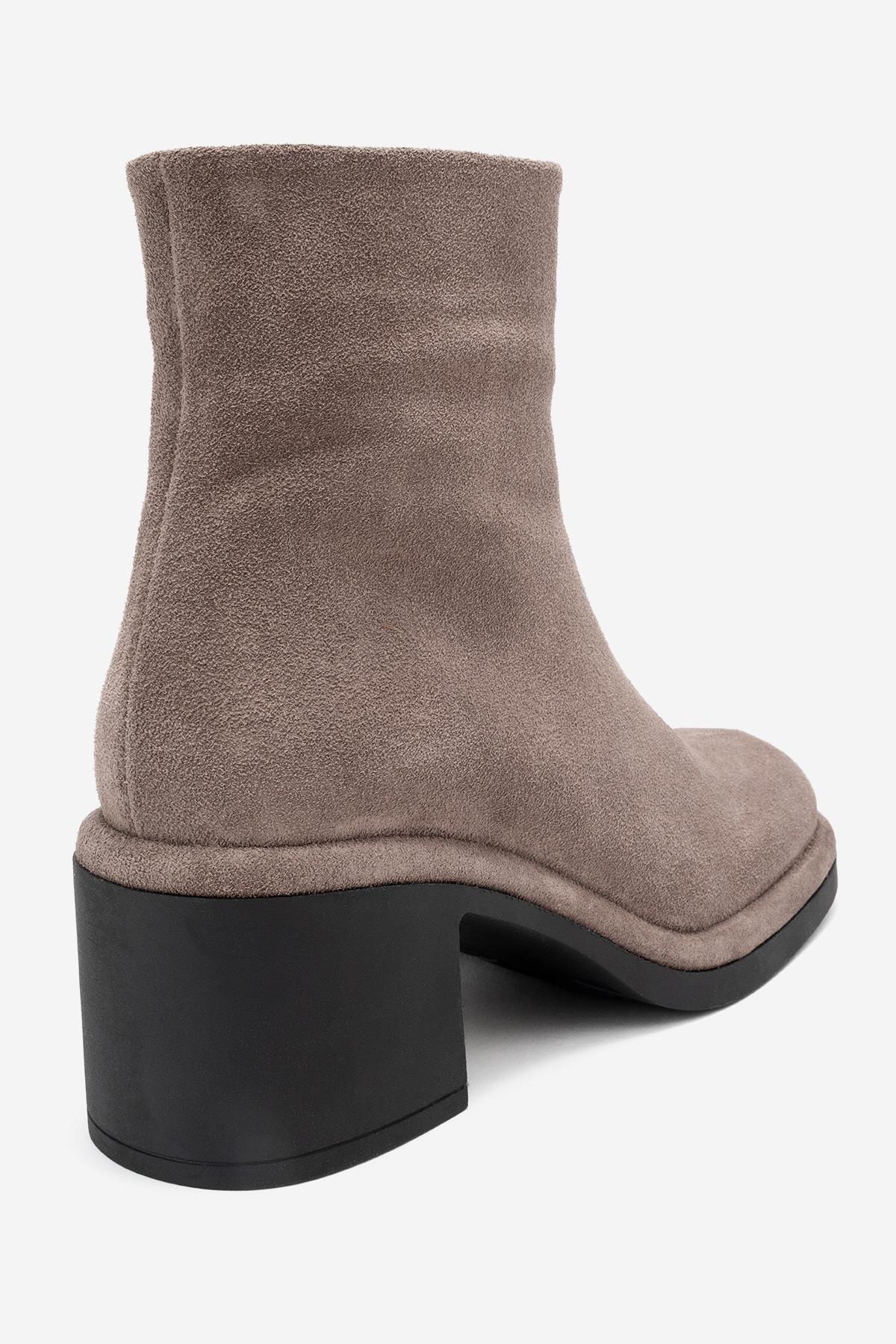 Junae - Taupe Genuine Leather Block Heel Boot (Women) - Image 5
