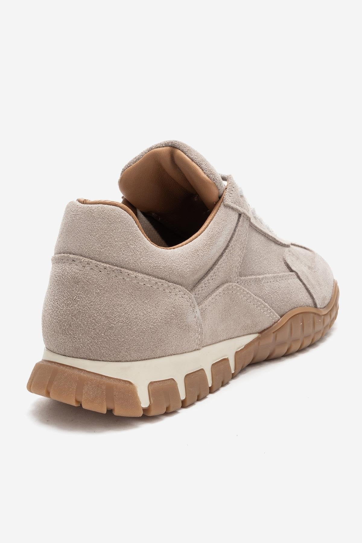 LARS - Beige Suede Genuine Leather Sneaker (Women) - Image 5