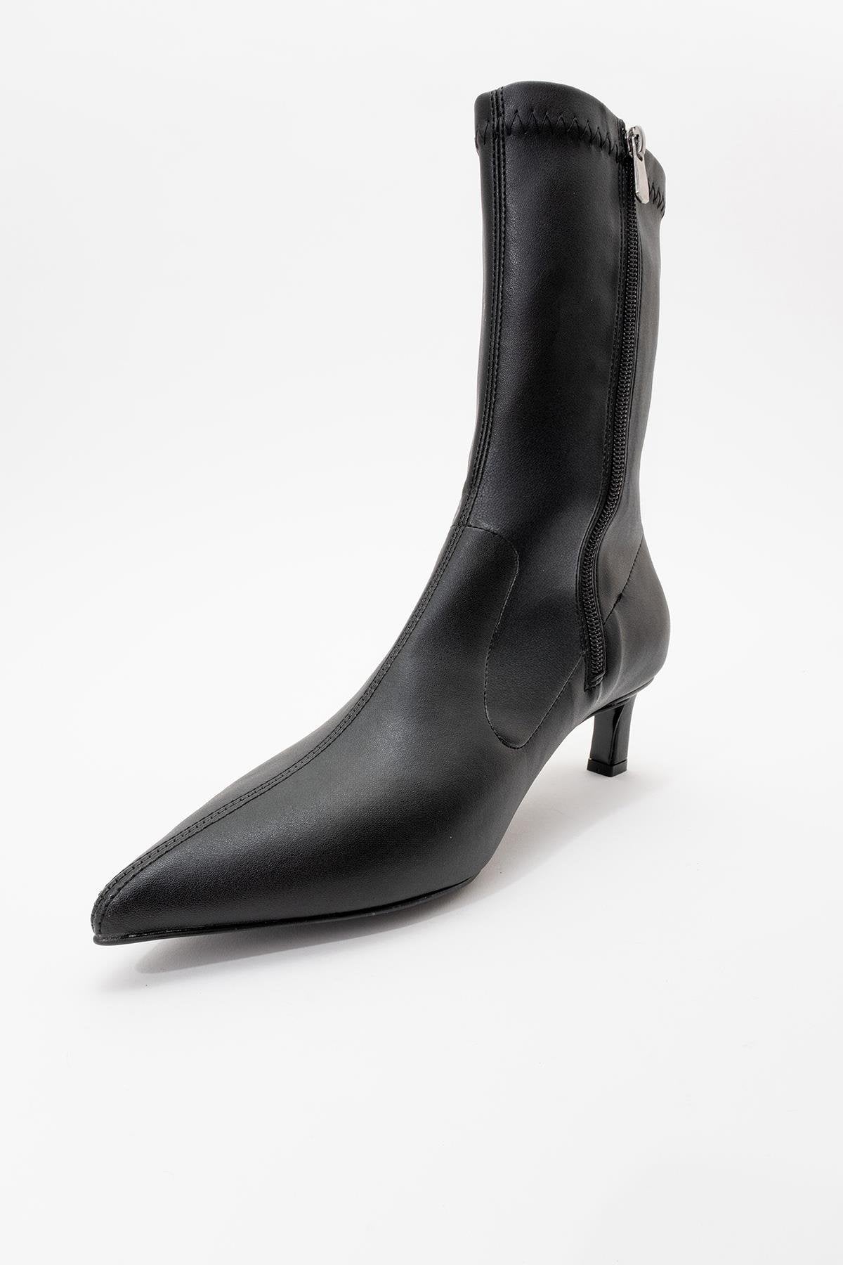 Lewin Black Pointed Toe Stiletto Boot (Women) - Image 3