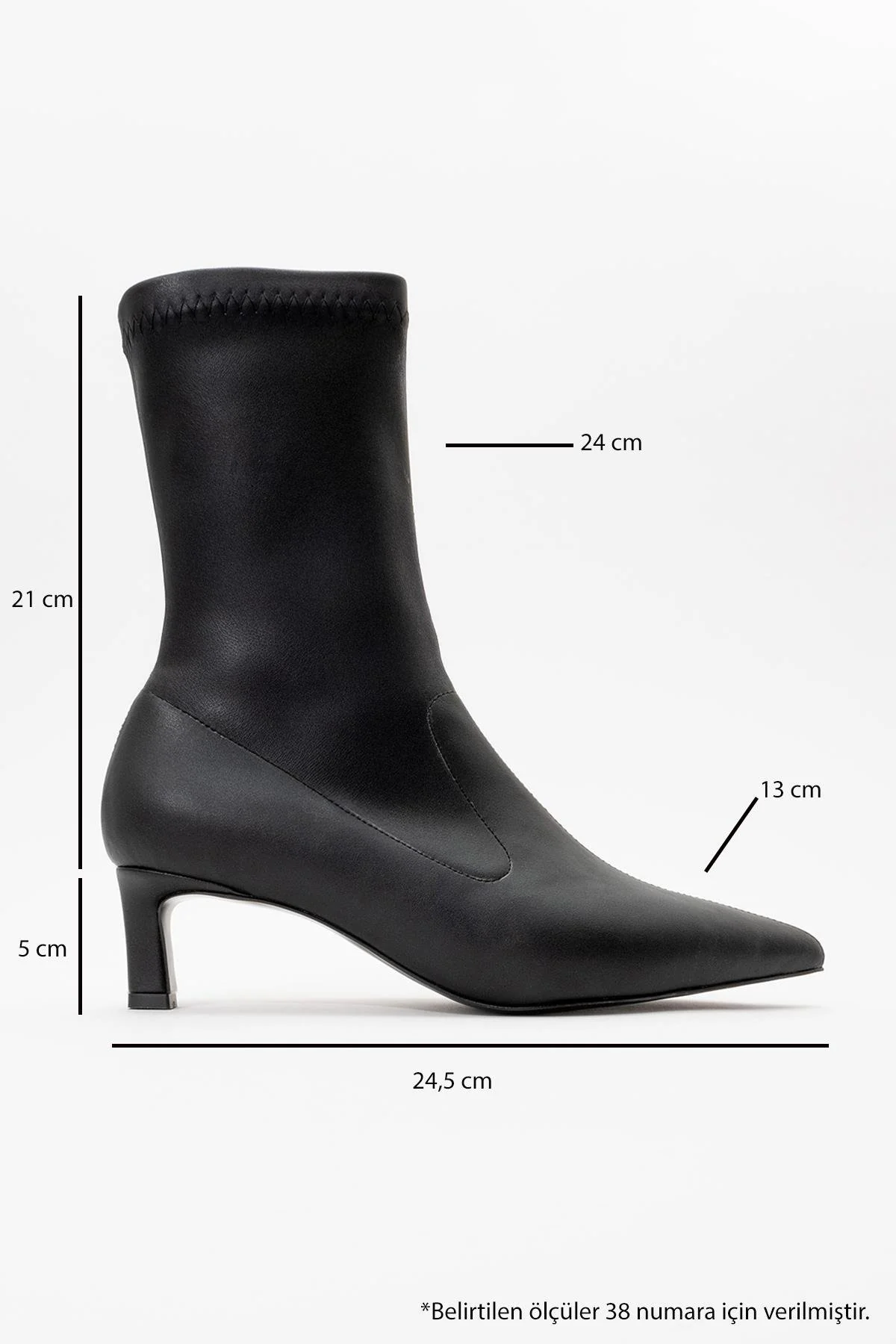 Lewin Black Pointed Toe Stiletto Boot (Women) - Image 5