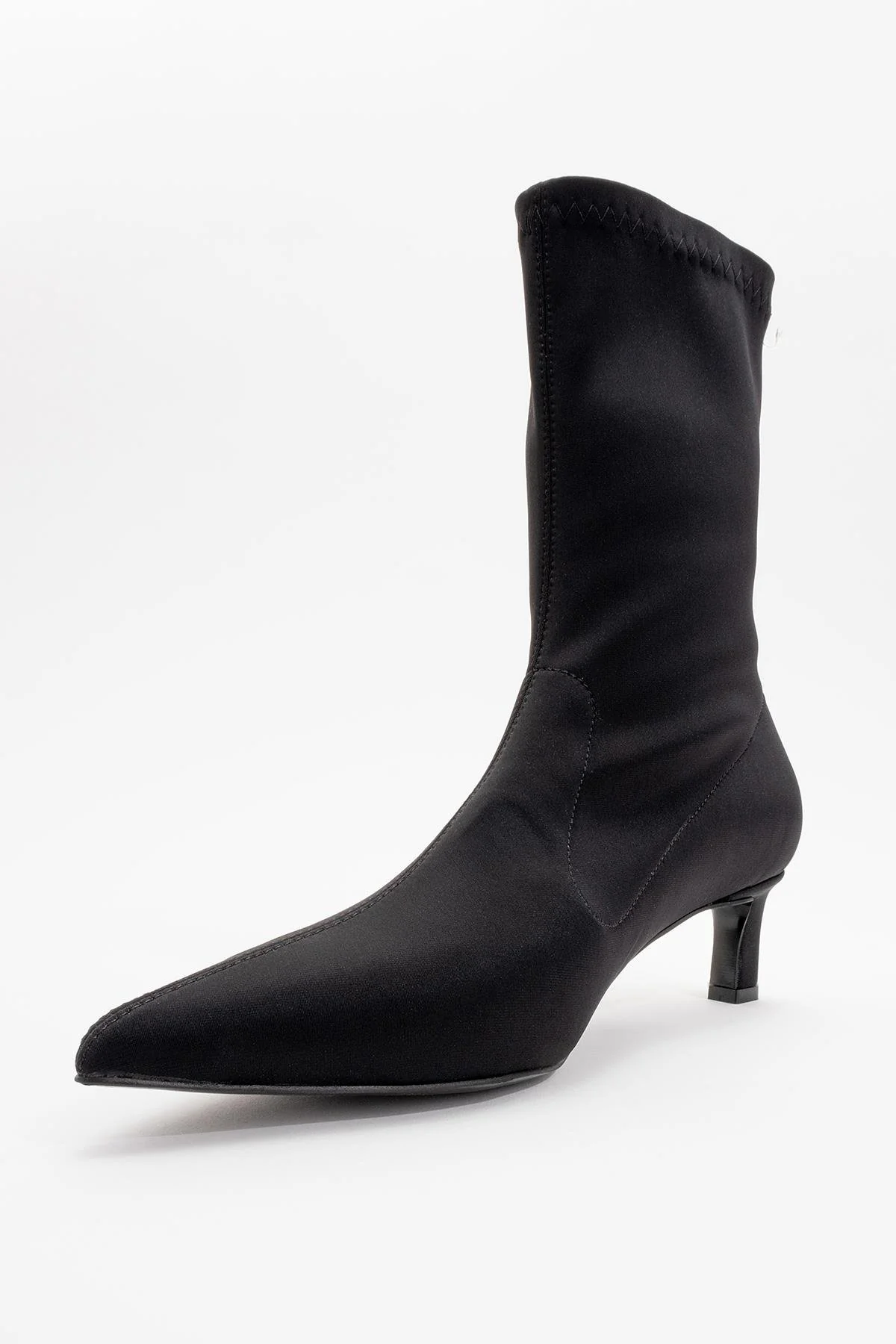 Lewin Black Stretch Pointed Toe Stiletto Boot (Women) - Image 4