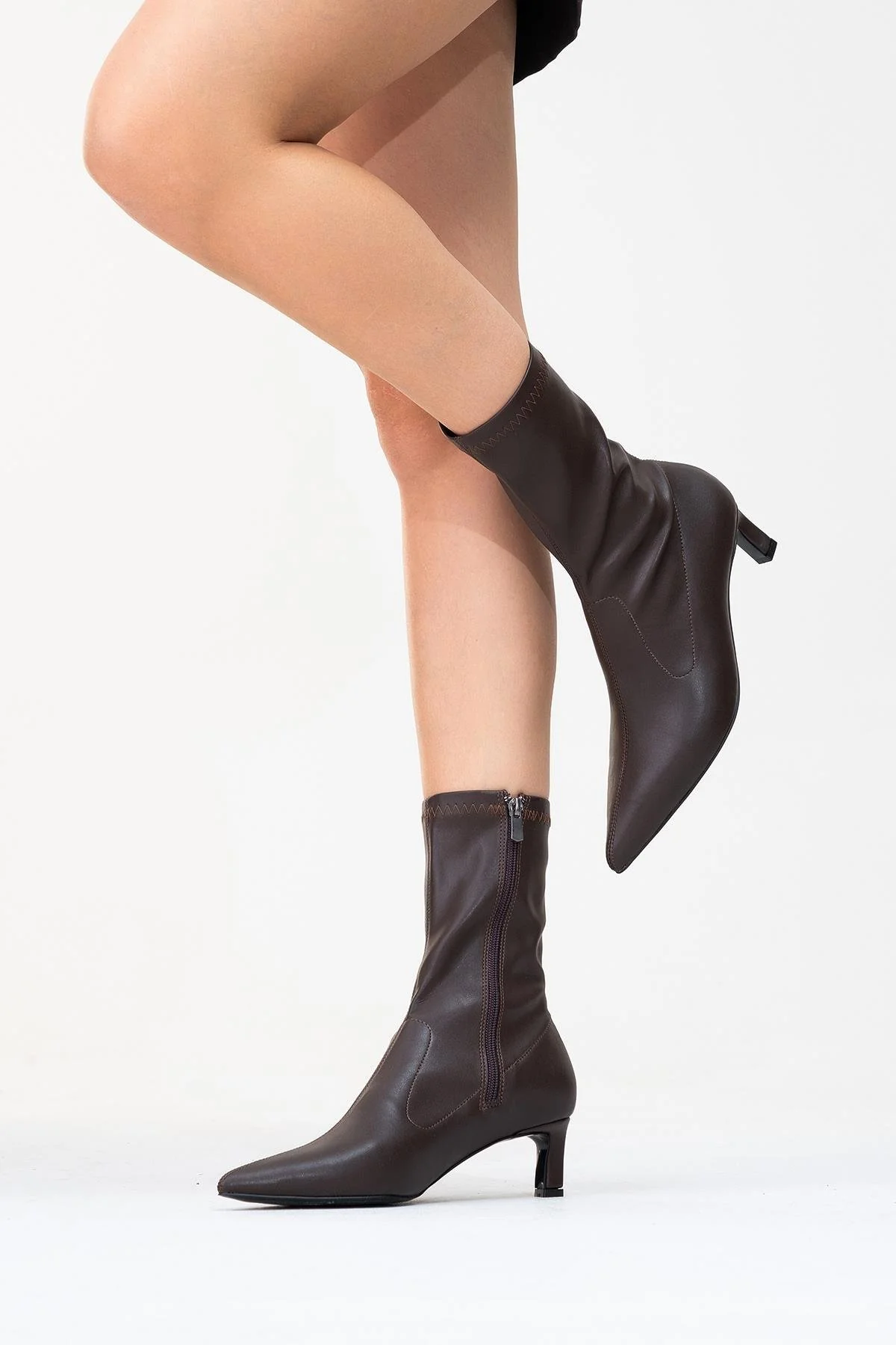 Lewin Brown Pointed Toe Stiletto Boot (Women) - Image 8