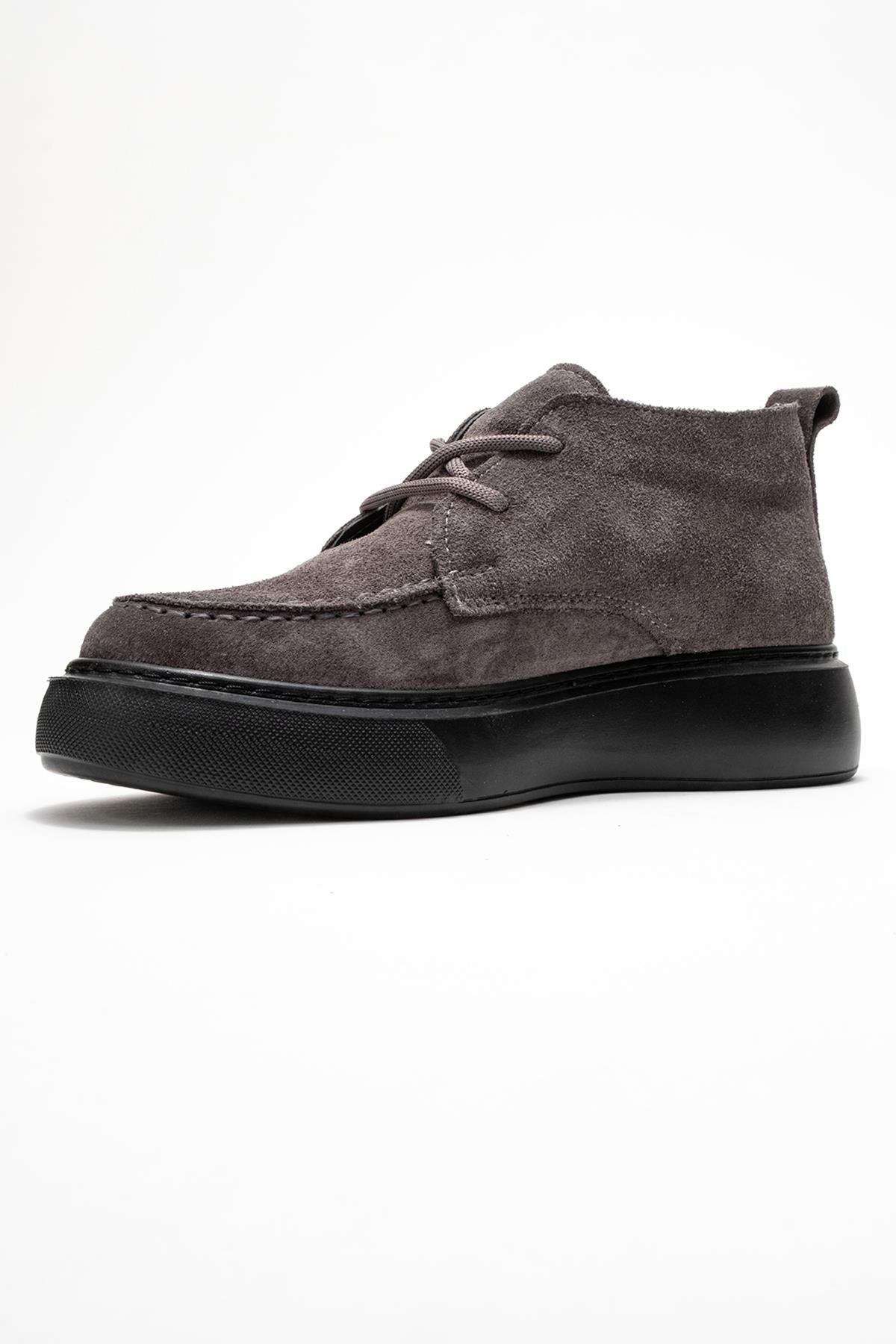 Lilya - Smoky Grey Genuine Leather Chukka Boot (Women) - Image 4