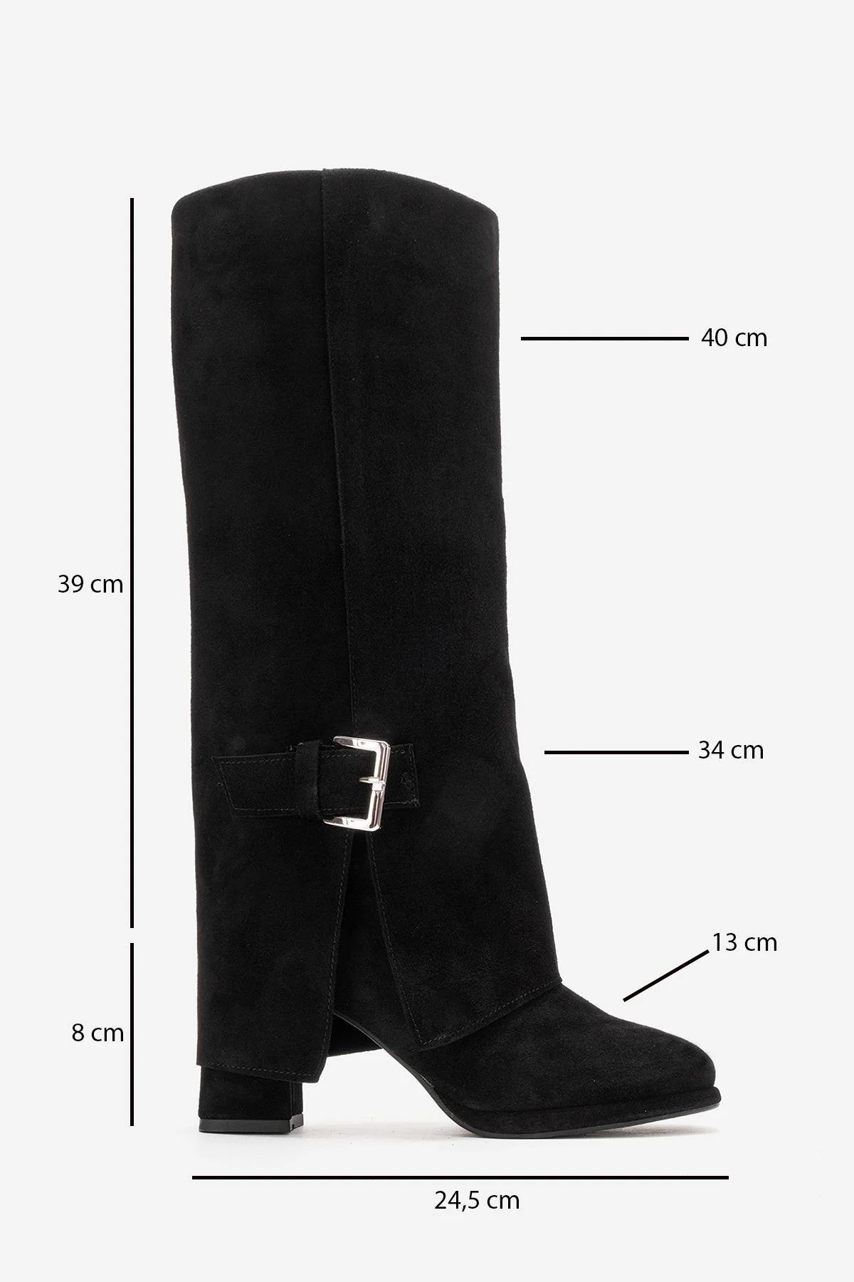 LOJO - Black Genuine Leather Block Heel Boot (Women) - Image 3