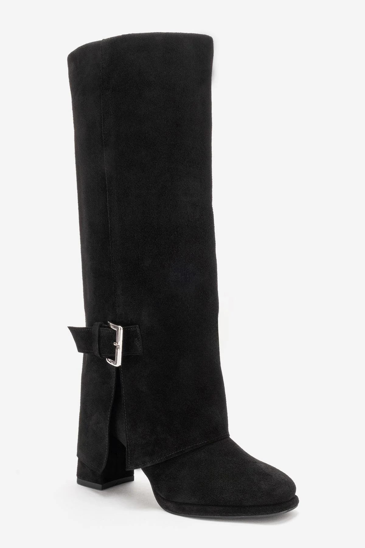 LOJO - Black Genuine Leather Block Heel Boot (Women) - Image 5