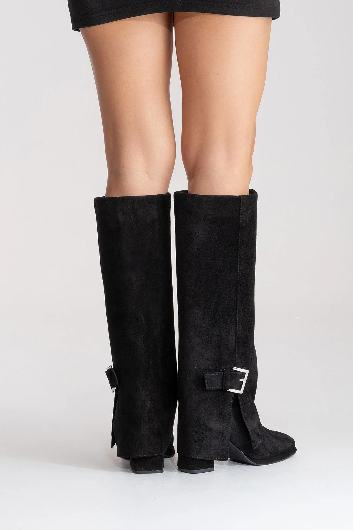 LOJO - Black Genuine Leather Block Heel Boot (Women) - Image 7