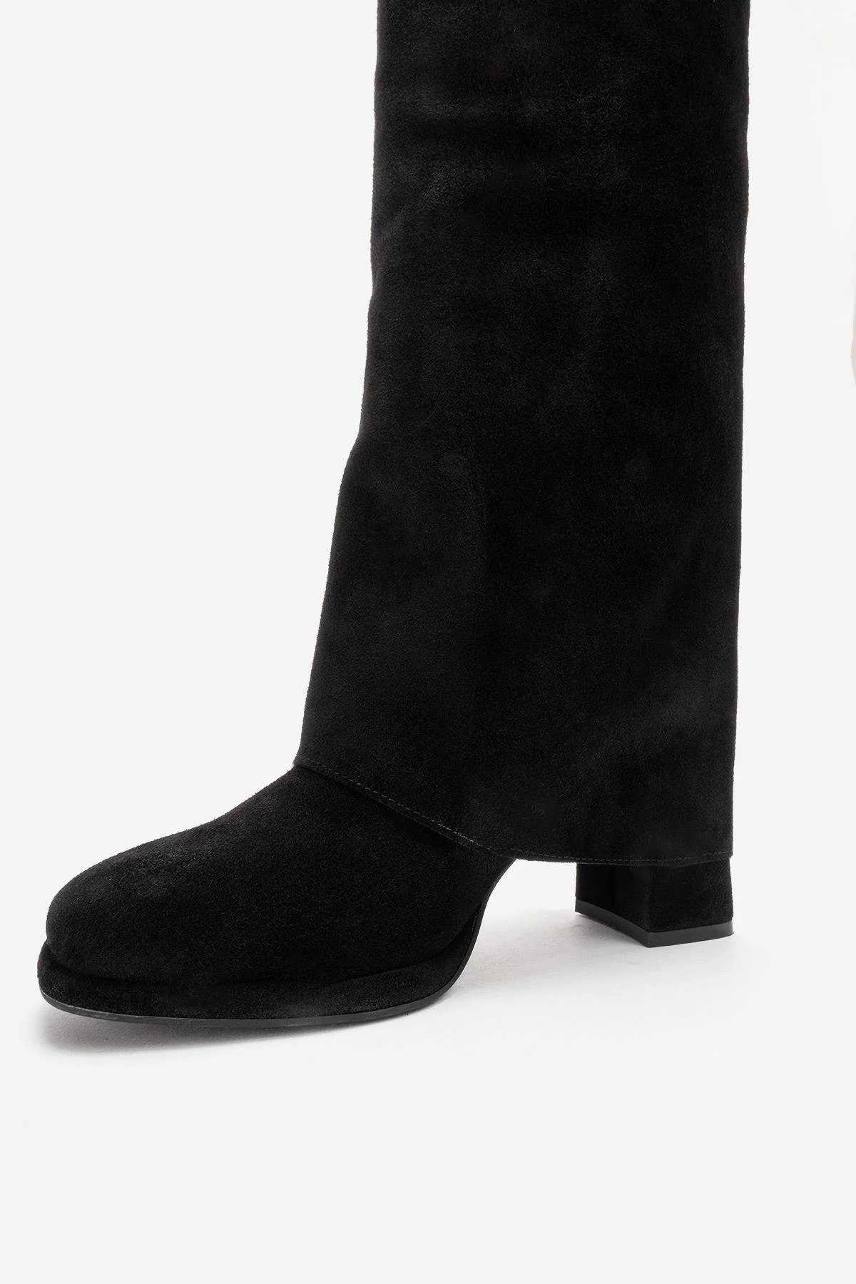 LOJO - Black Genuine Leather Block Heel Boot (Women) - Image 9