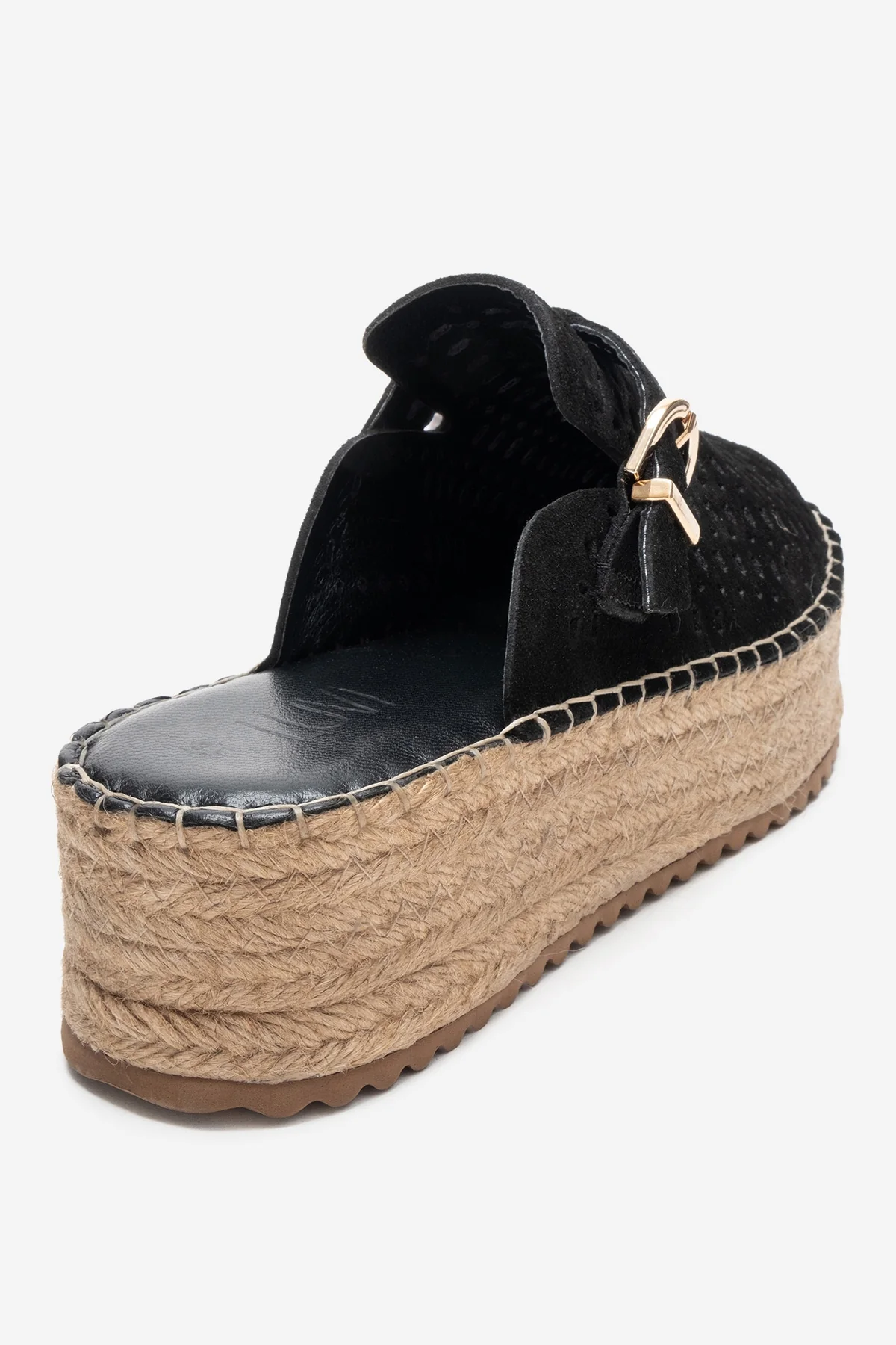 LOUIS - Black Genuine Leather Closed-Toe Platform Slide (Women) - Image 5