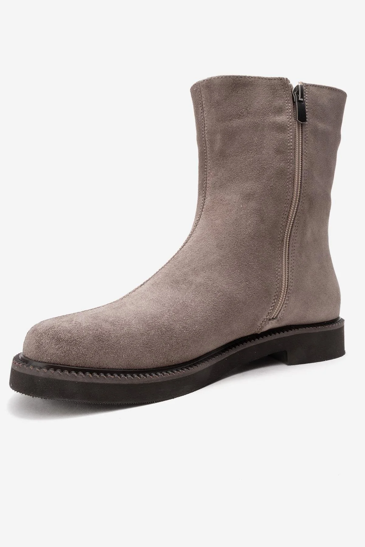 Lucano - Taupe Suede Genuine Leather Ankle Boot (Women) - Image 4