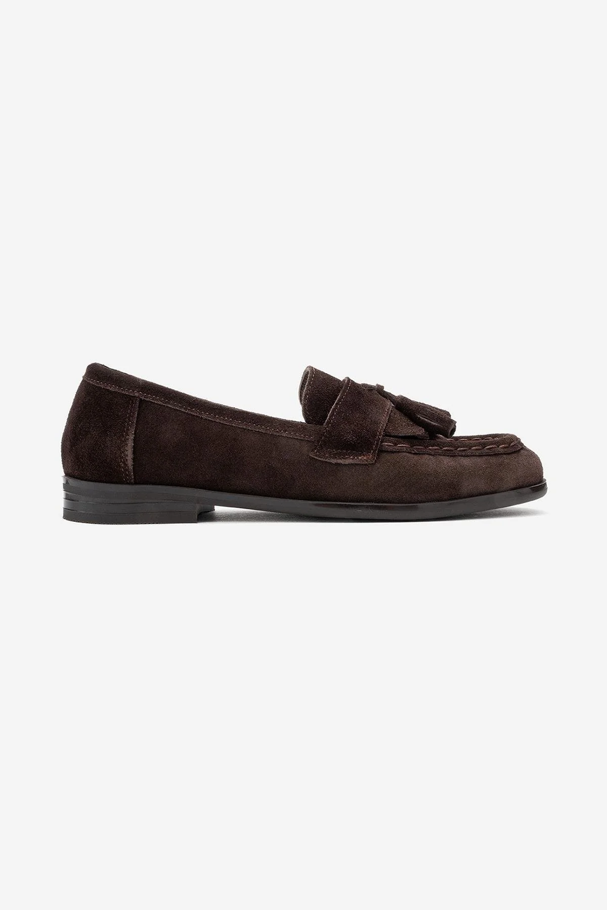 Lupen - Brown Suede Genuine Leather Tassel Loafer (Women) - Image 6