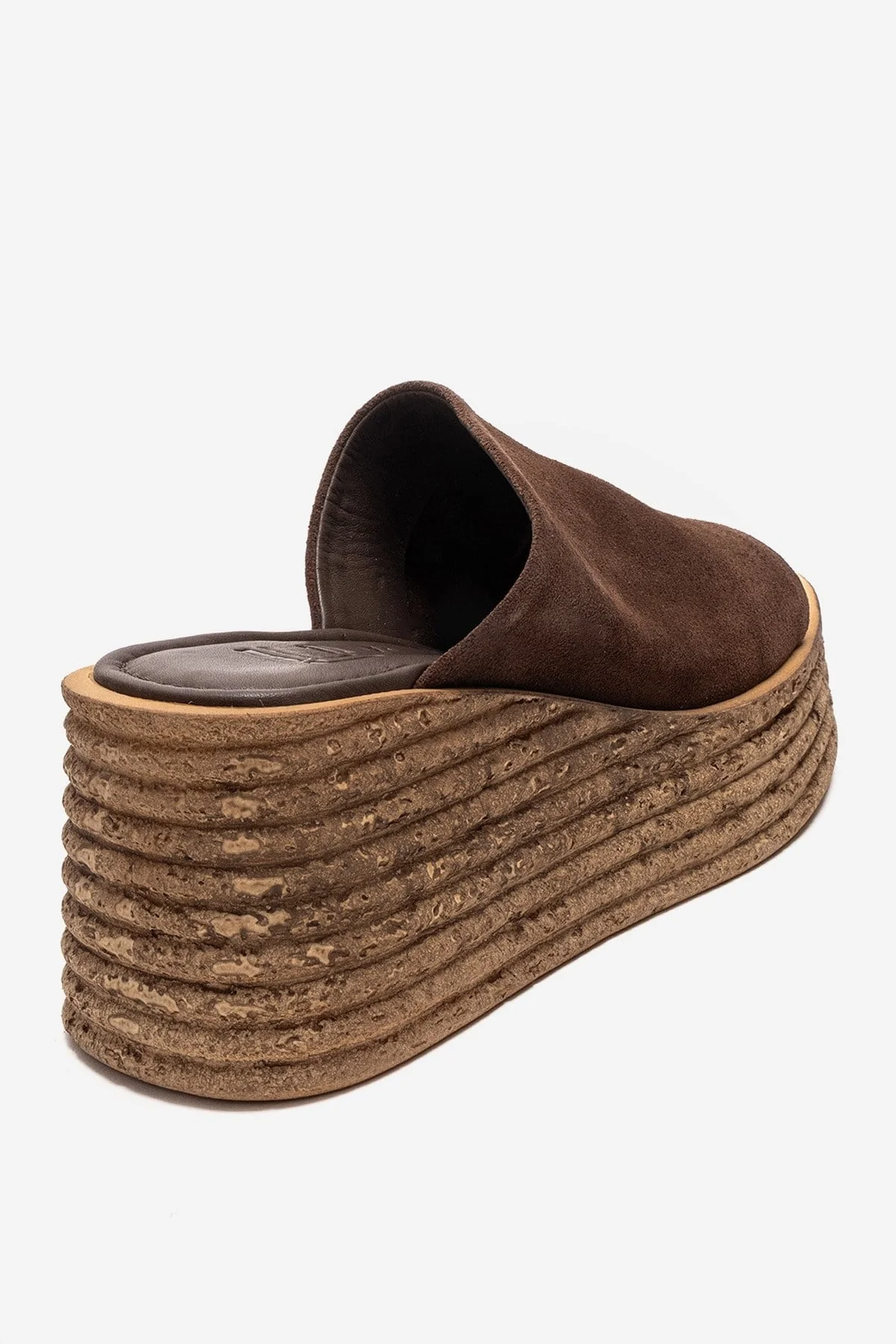 MARC - Cognac Genuine Leather Wedge Heel Slide (Women) - Image 5