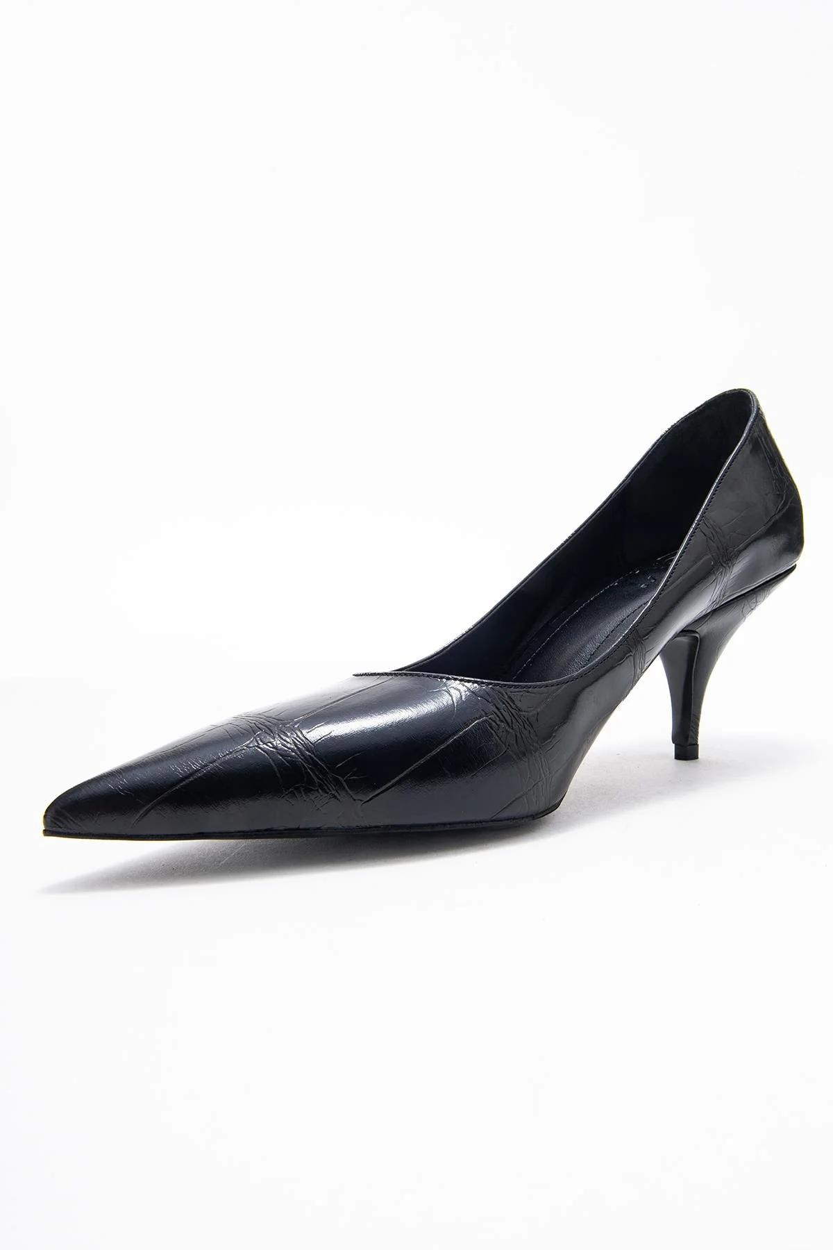 Marcus - Black Printed Pointed Toe Stiletto Pump (Women) - Image 4