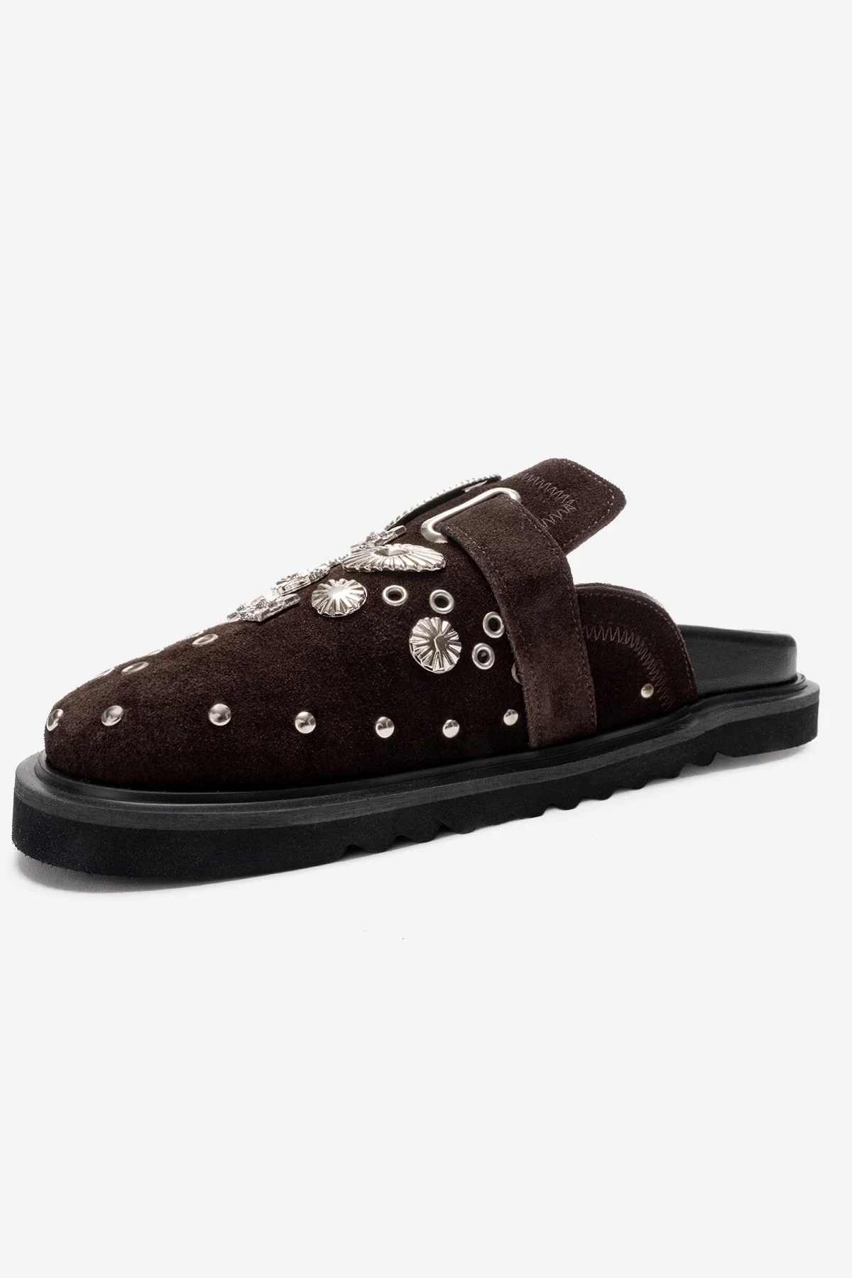Maril - Brown Genuine Leather Buckled Closed-Toe Mule (Women) - Image 4