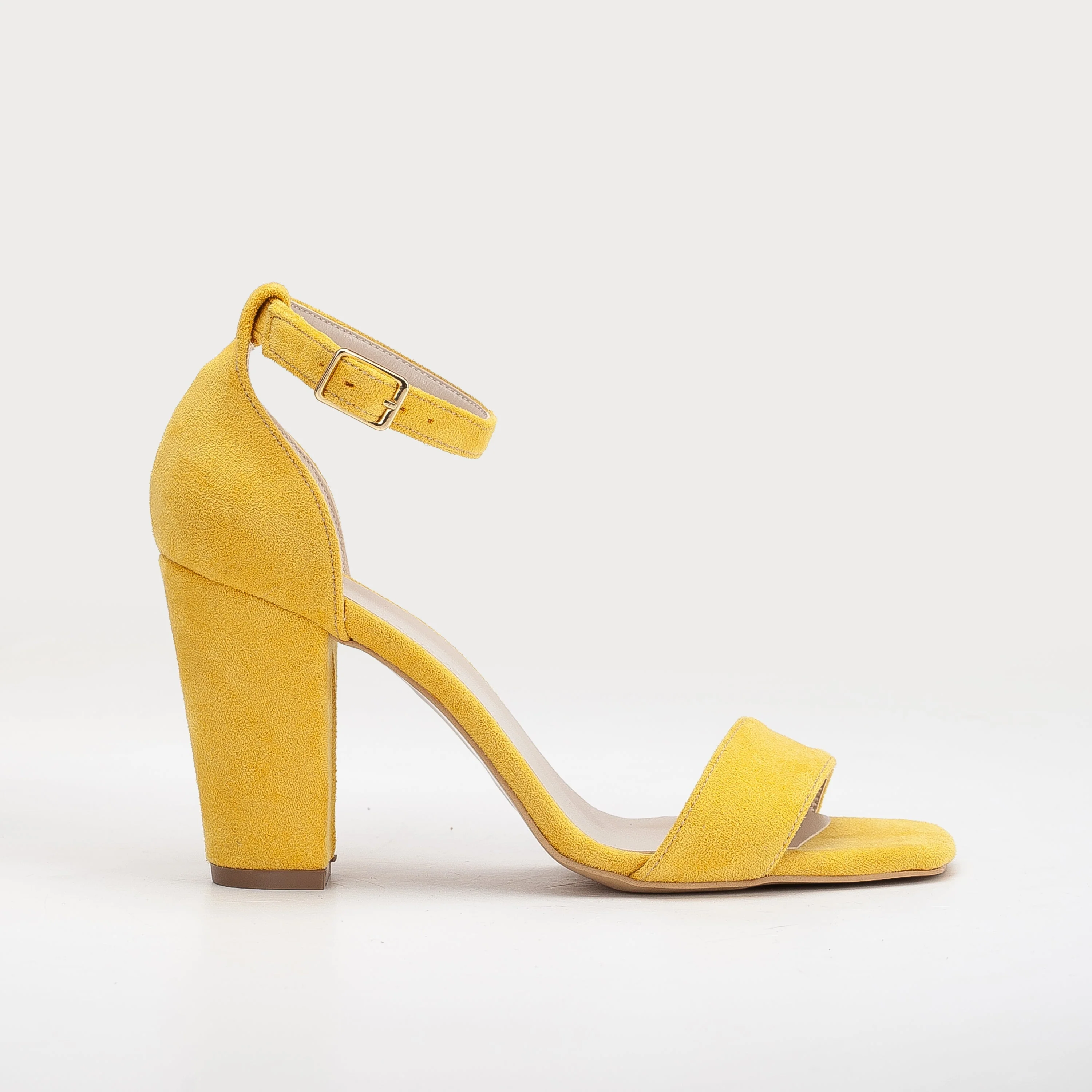 Melissa - Yellow Suede Sandals with Pearls - Image 9