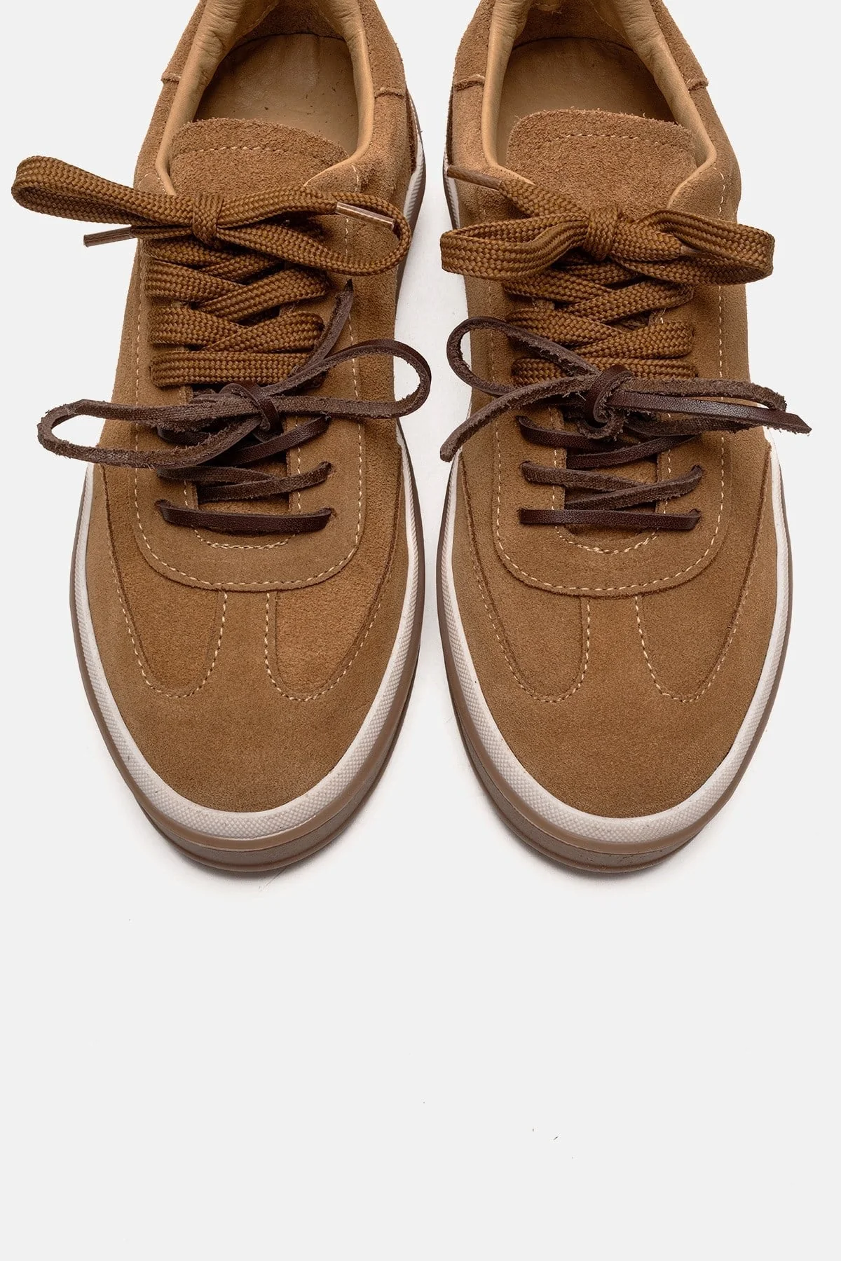 MELLE - Cognac Genuine Leather Everyday Sneaker (Women) - Image 2