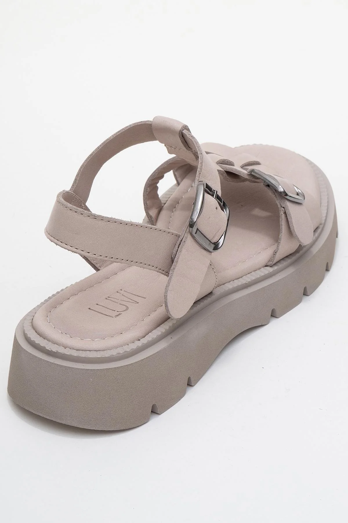 Melvin - Taupe Genuine Leather Sandal (Women) - Image 5