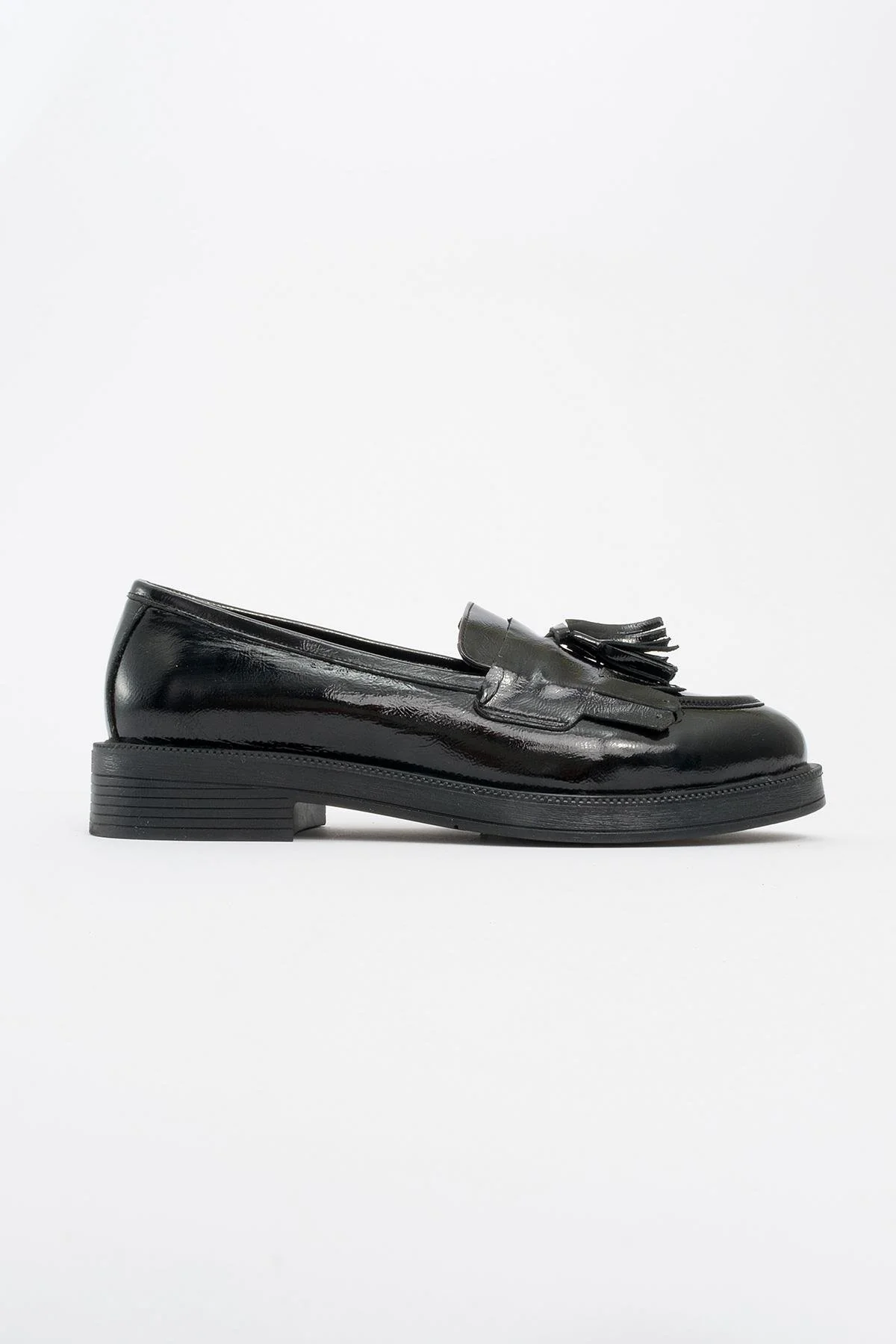Milly - Black Patent Leather Tassel Loafers - Image 3