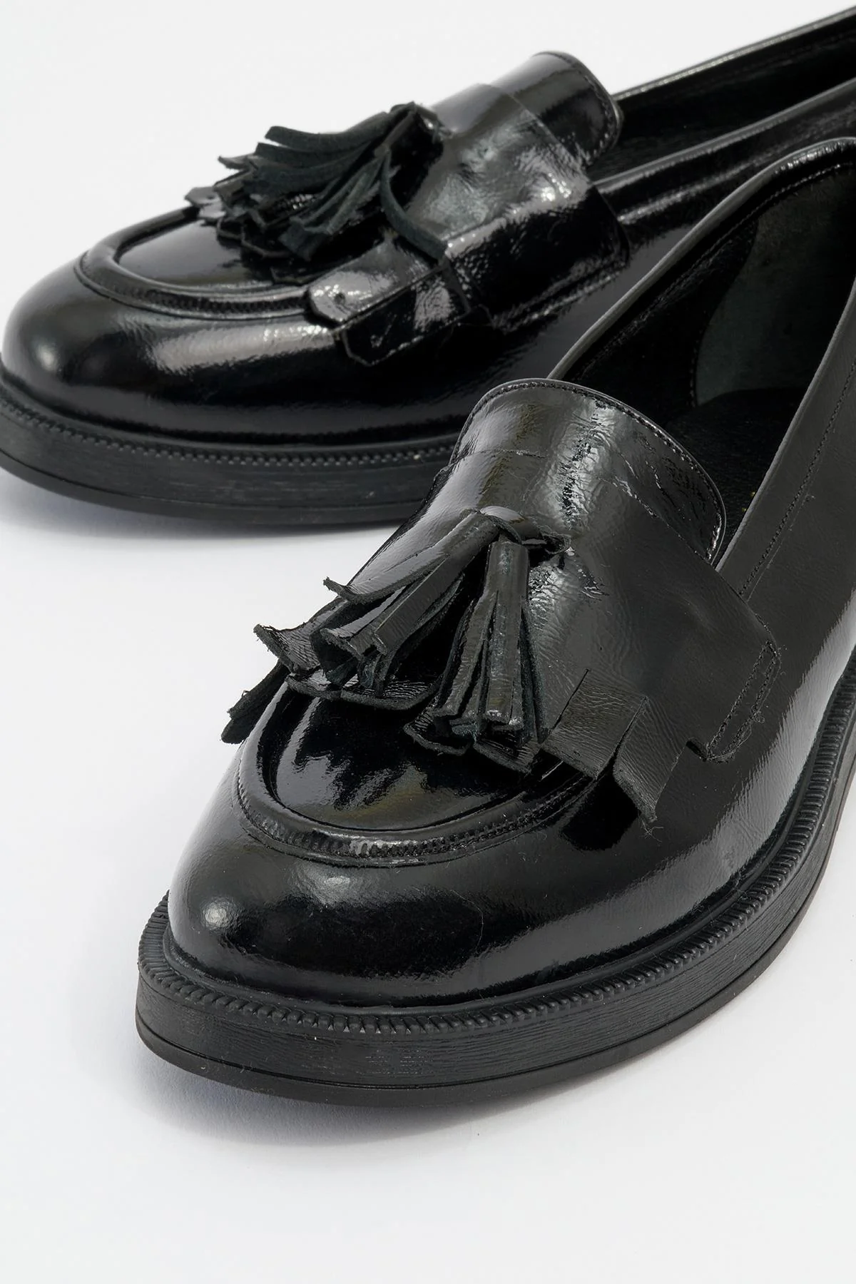 Milly - Black Patent Leather Tassel Loafers - Image 4