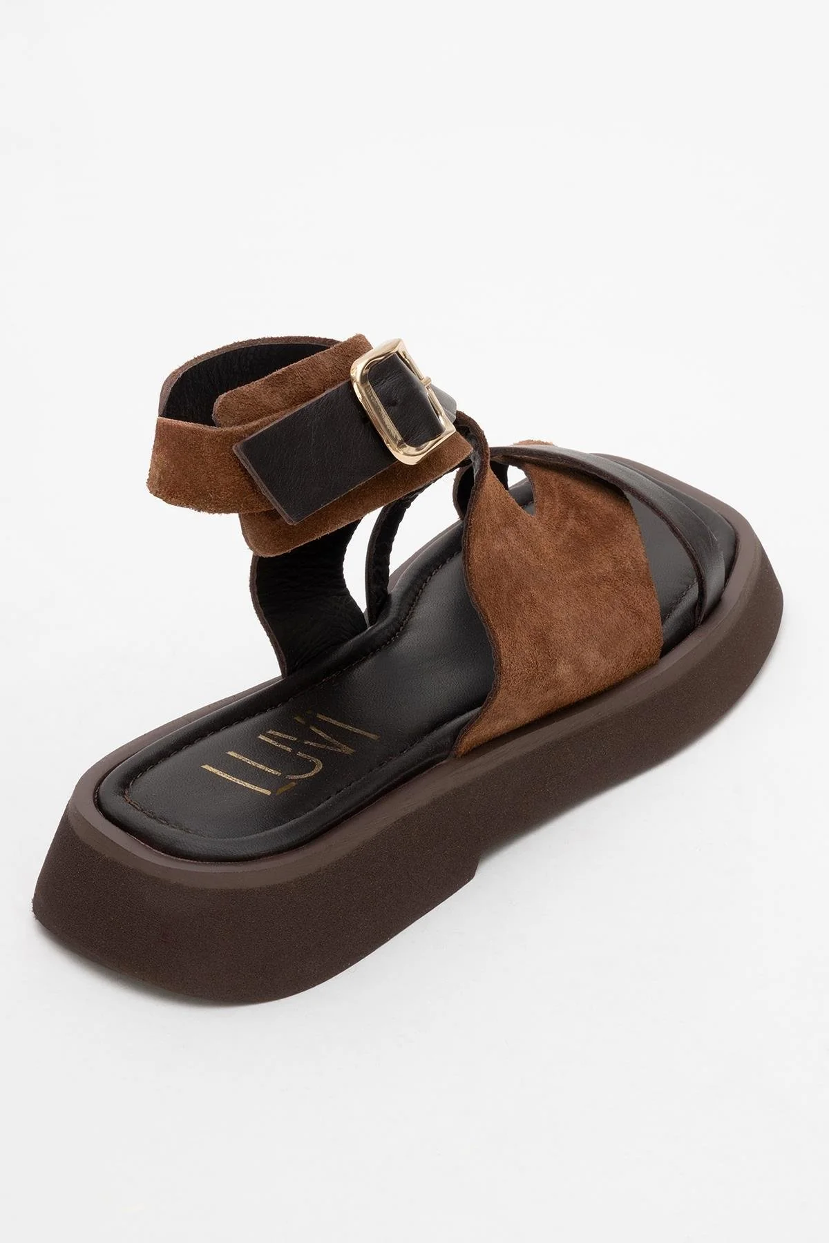 Minnea - Brown Suede Leather Sandal (Women) - Image 5