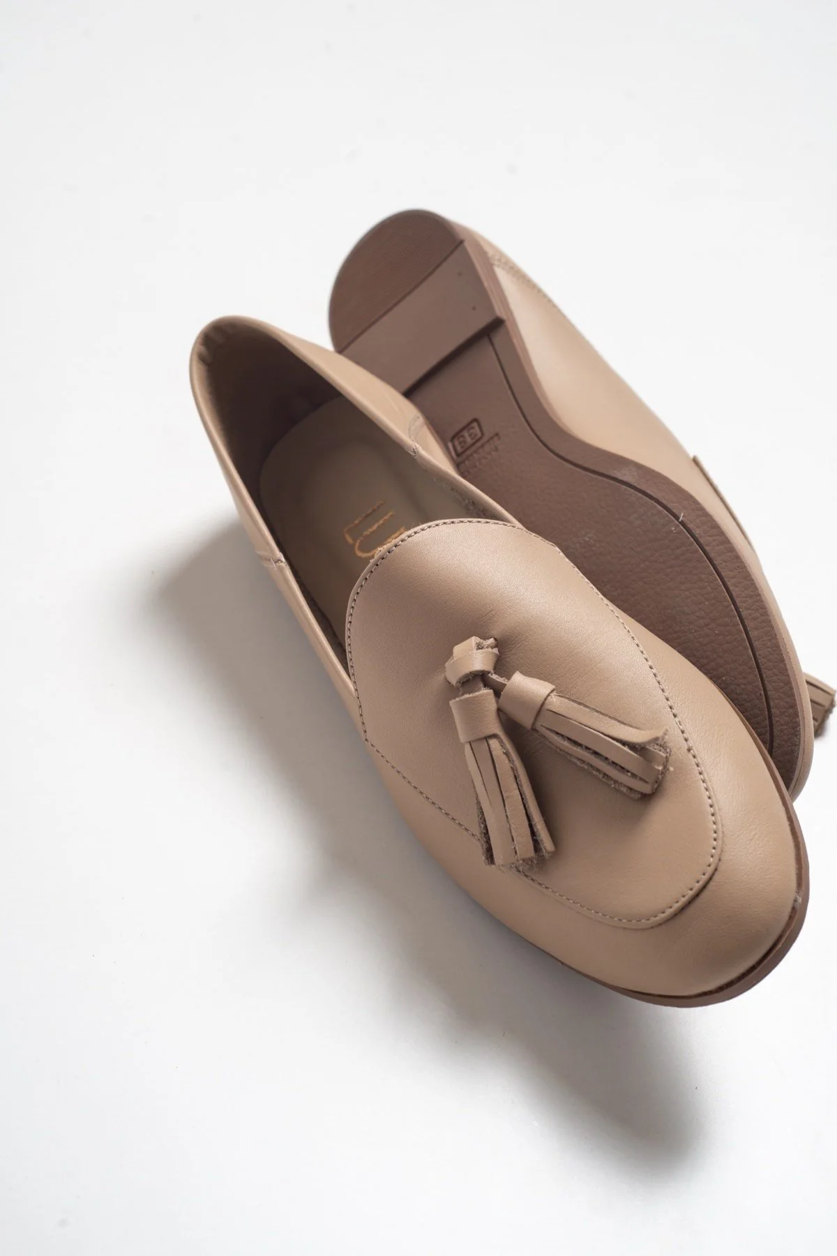 Mona - Cream Beige Soft Leather Tassel Loafers (Women) - Image 4
