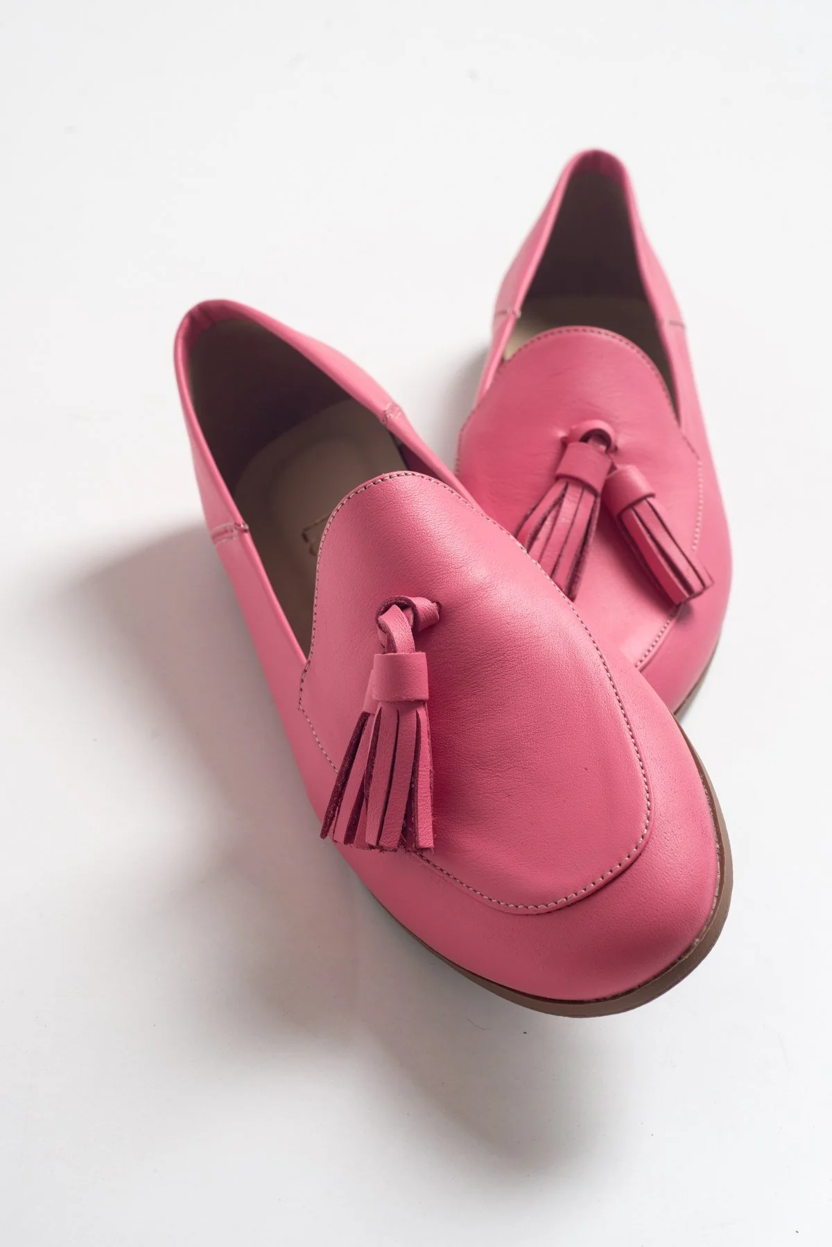 Mona - Pink Soft Leather Tassel Loafers (Women) - Image 2