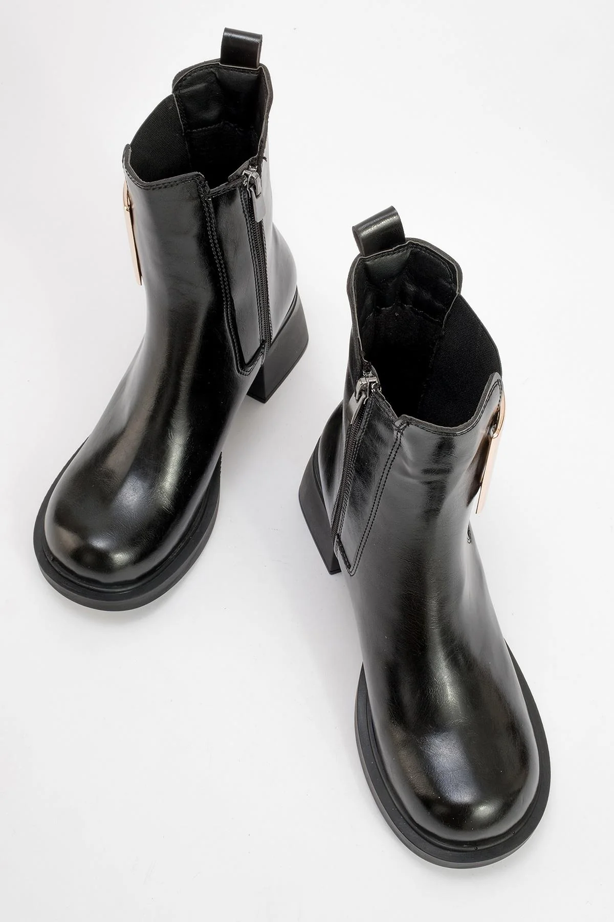 Moriah - Black Block Heel Boot (Women) - Image 2