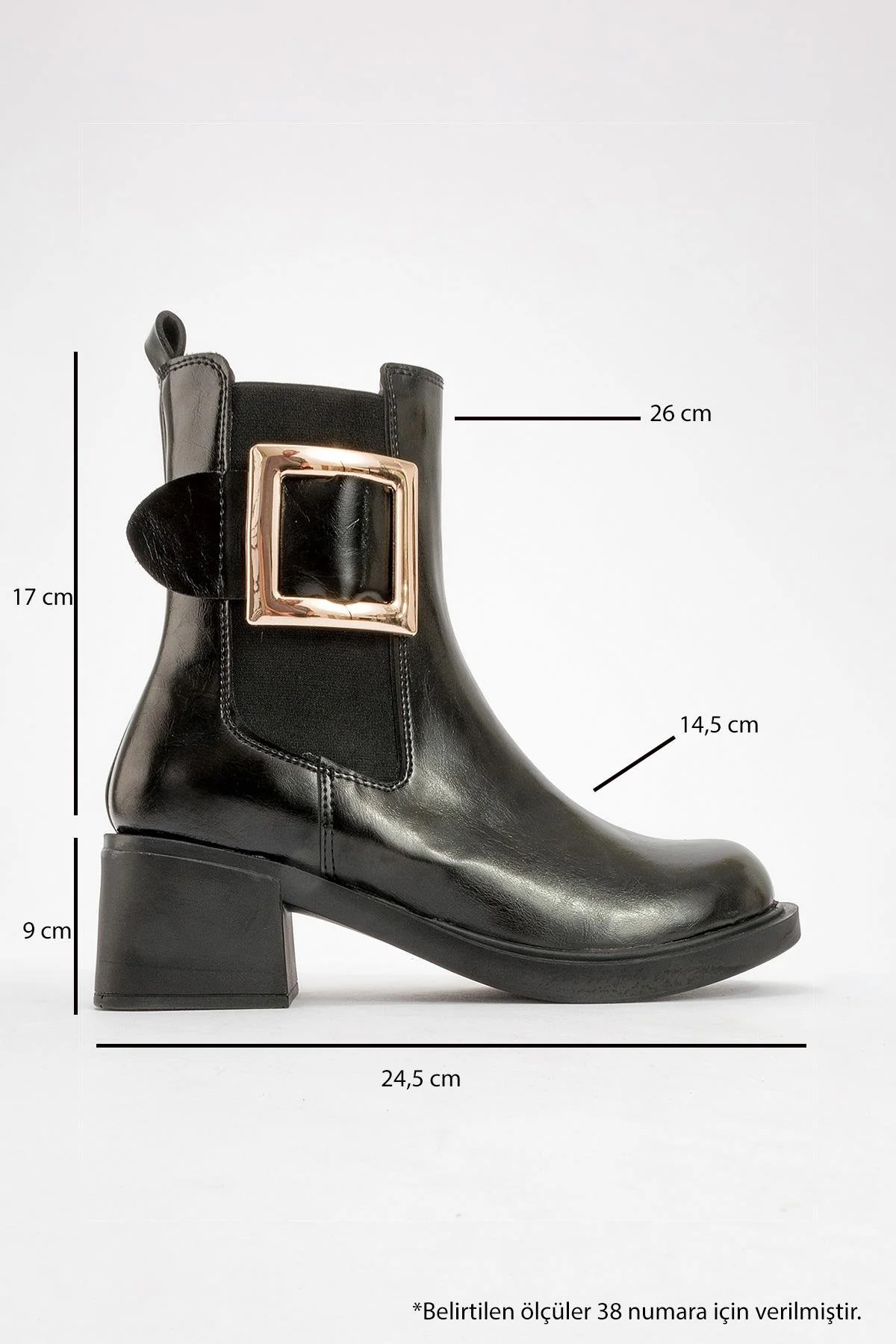Moriah - Black Block Heel Boot (Women) - Image 4