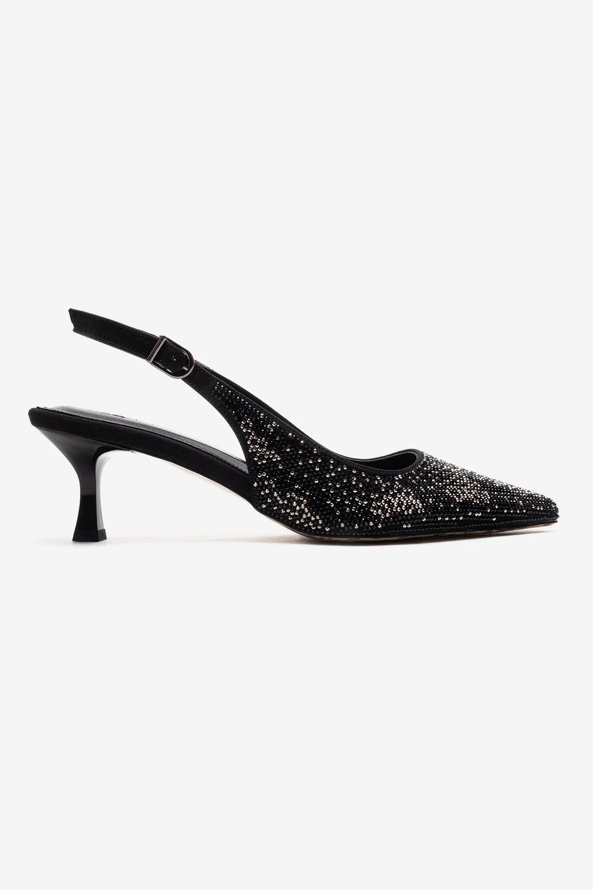 NELLA - Black Platinum Jeweled Slingback Stiletto Pump (Women) - Image 4