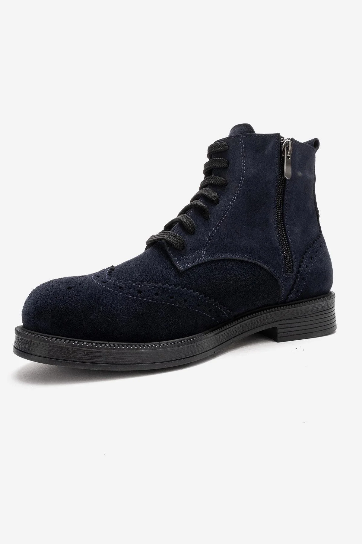 NELVY - Navy Genuine Leather Boot (Women) - Image 6
