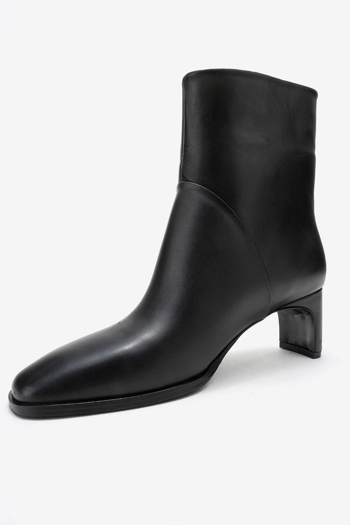 Nordy - Black Genuine Leather Block Heel Boot (Women) - Image 4