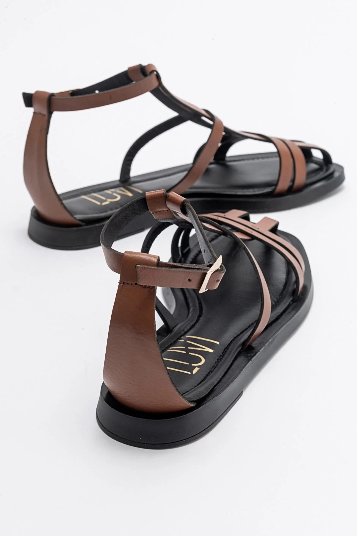 Odeil - Cognac Brown Leather Sandal (Women) - Image 3