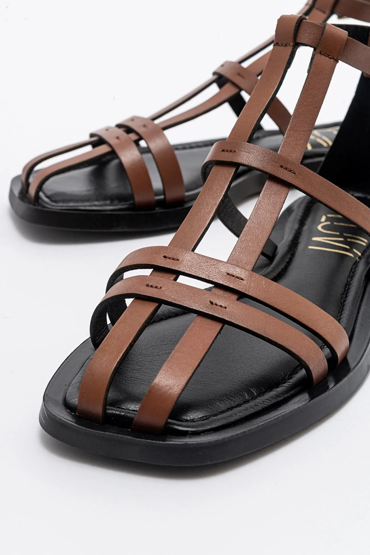 Odeil - Cognac Brown Leather Sandal (Women) - Image 4