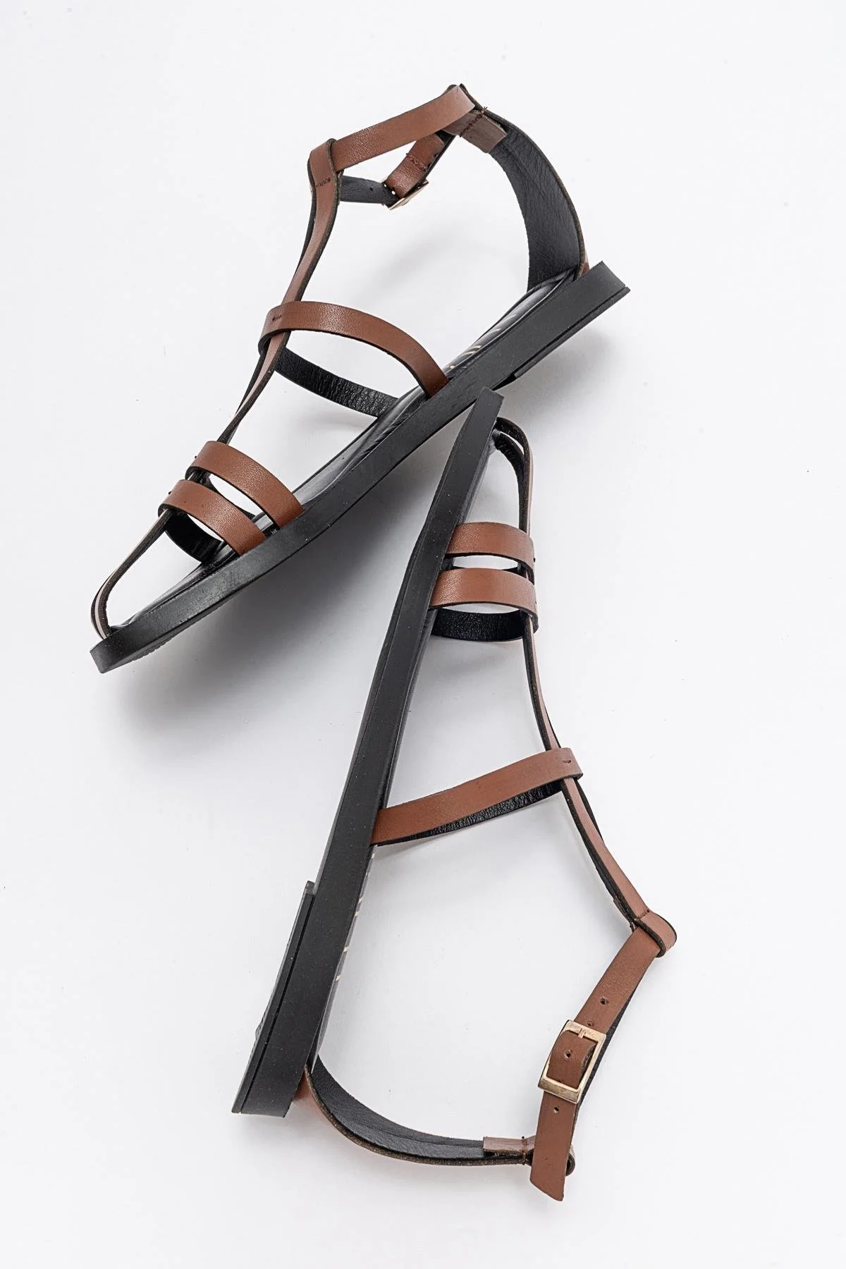 Odeil - Cognac Brown Leather Sandal (Women) - Image 5