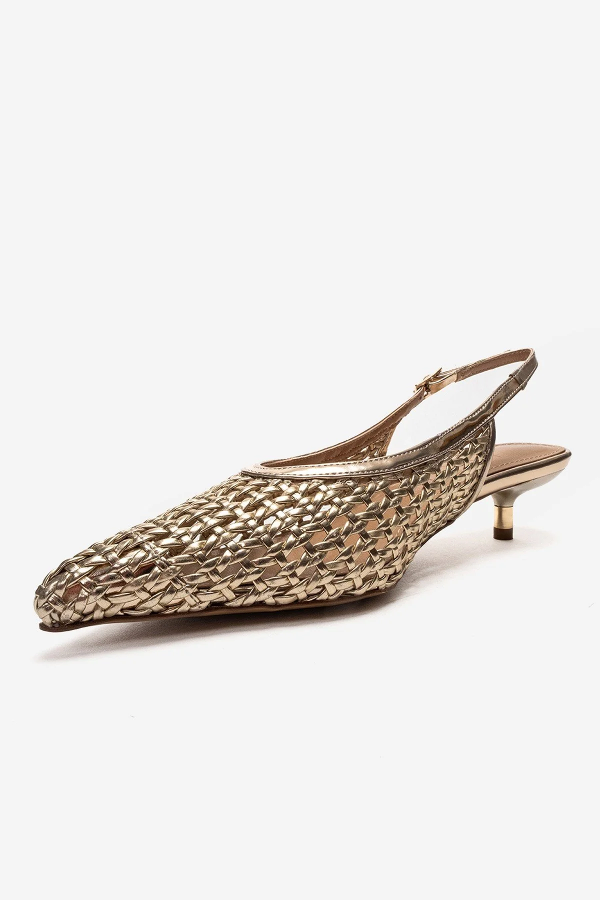 Orelis - Gold Kitten Heel Shoe (Women) - Image 6