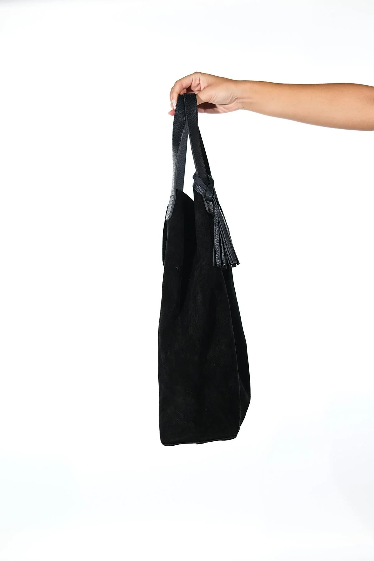 ORLITHA - Black Genuine Suede Leather Shoulder Bag (Women) - Image 5