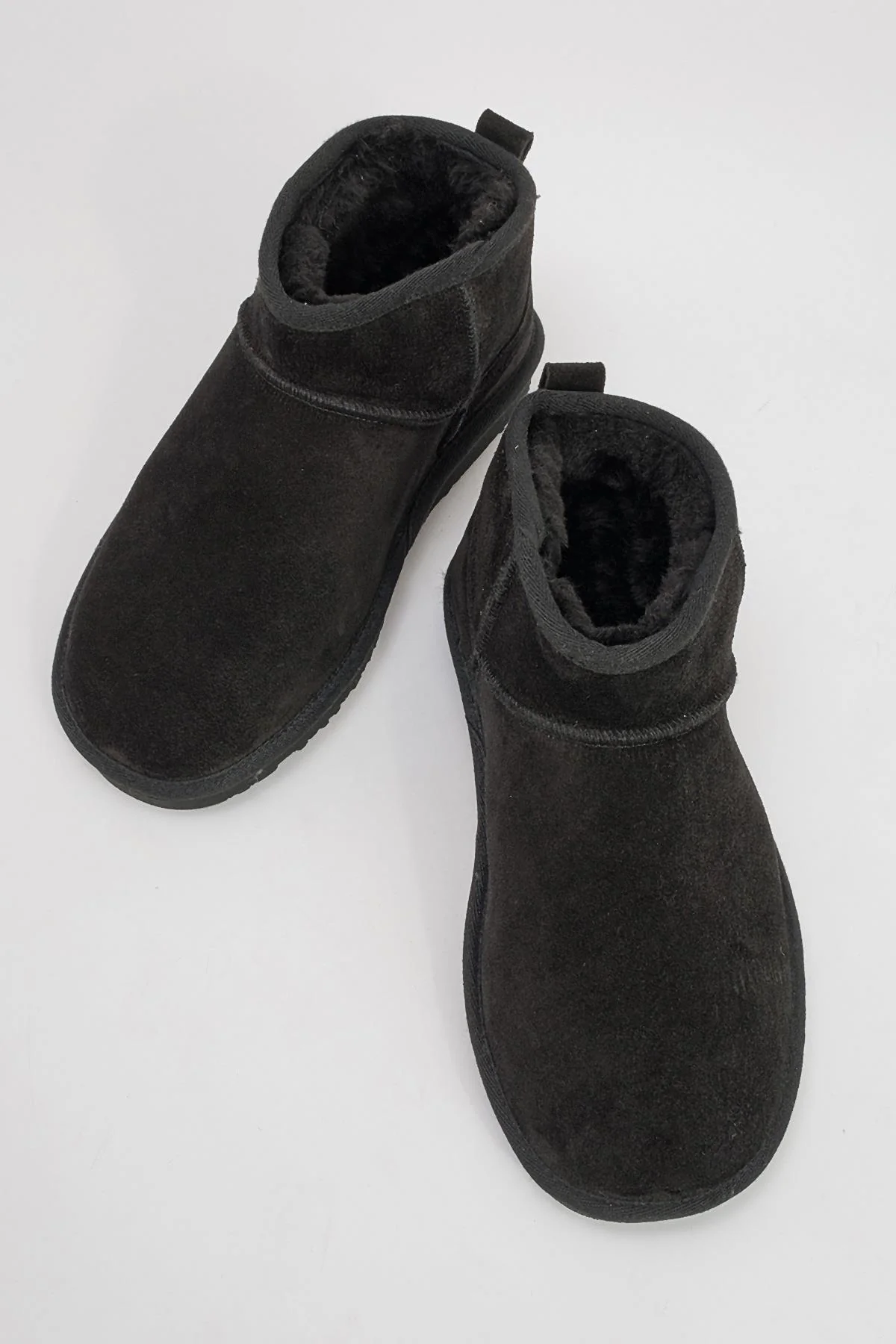 Pair Black Suede Leather Ankle Boot (Women) - Image 2