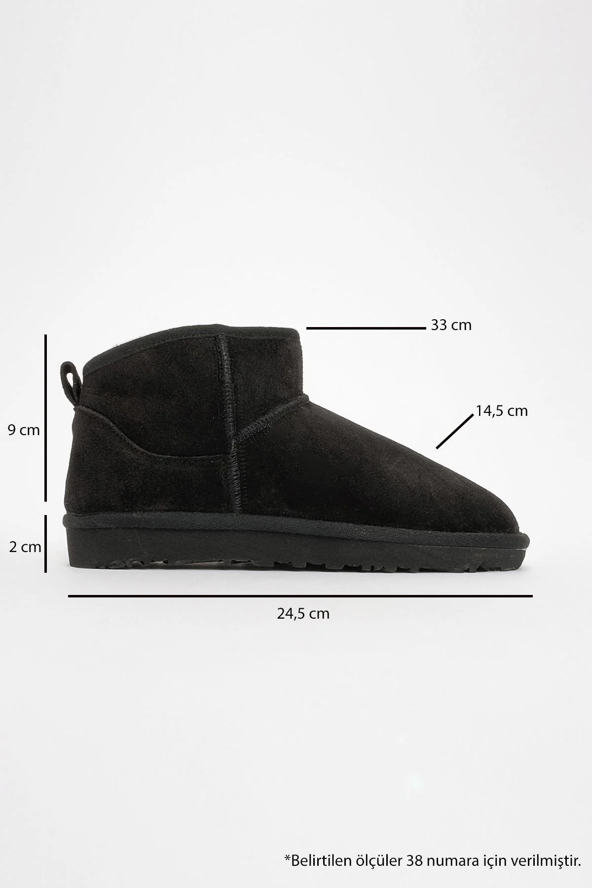 Pair Black Suede Leather Ankle Boot (Women) - Image 4